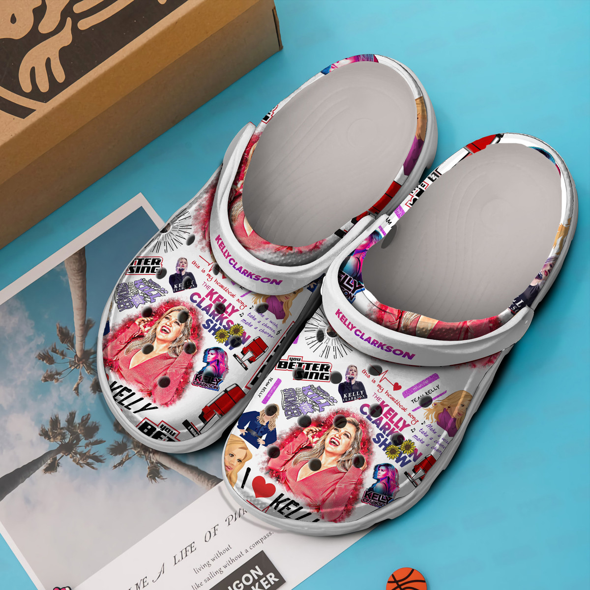 Merchidea Kelly Clarkson Music Premium Crocs Crocband Clogs Shoes Comfortable For Men Women and Kids