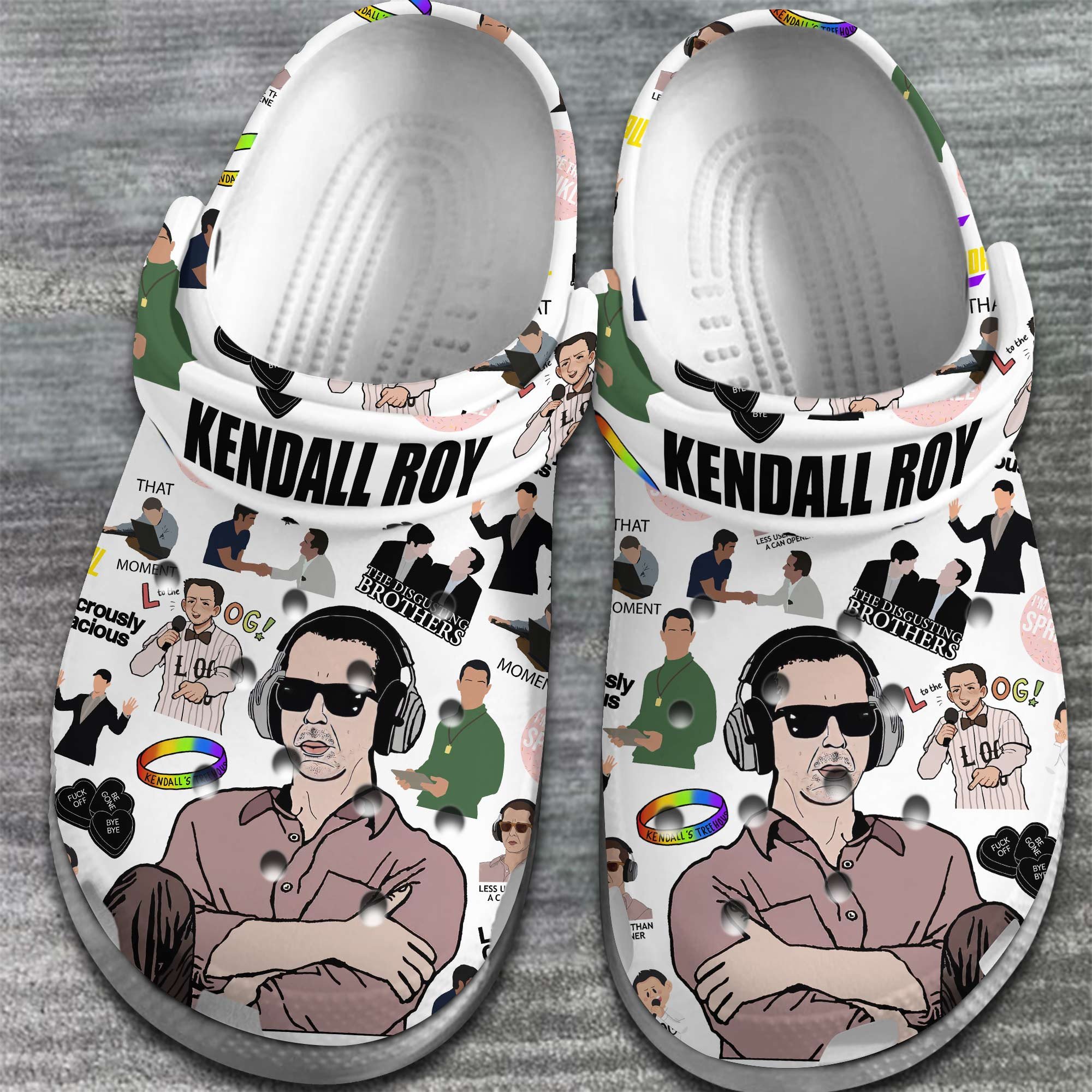 Merchidea Kendall Roy Actor Movie Crocs Crocband Clogs Shoes Comfortable For Men Women and Kids
