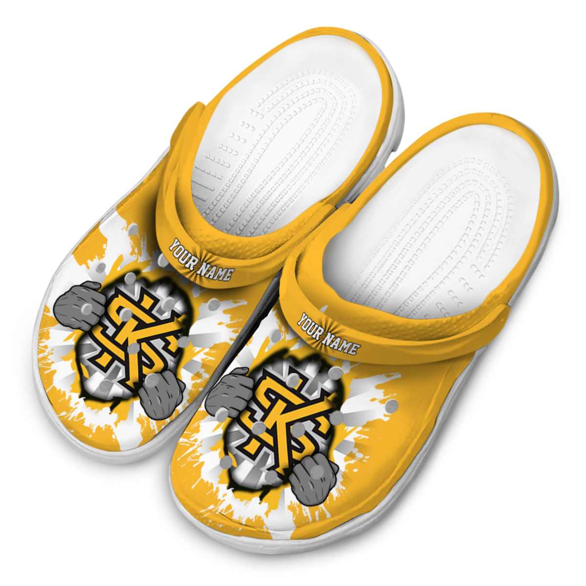 Merchidea Kennesaw State Owls NCAA Sport Crocs Crocband Clogs Shoes Comfortable For Men Women and Kids