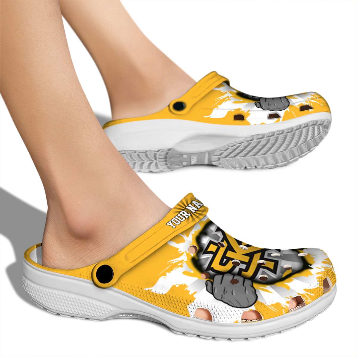 Merchidea Kennesaw State Owls NCAA Sport Crocs Crocband Clogs Shoes Comfortable For Men Women and Kids