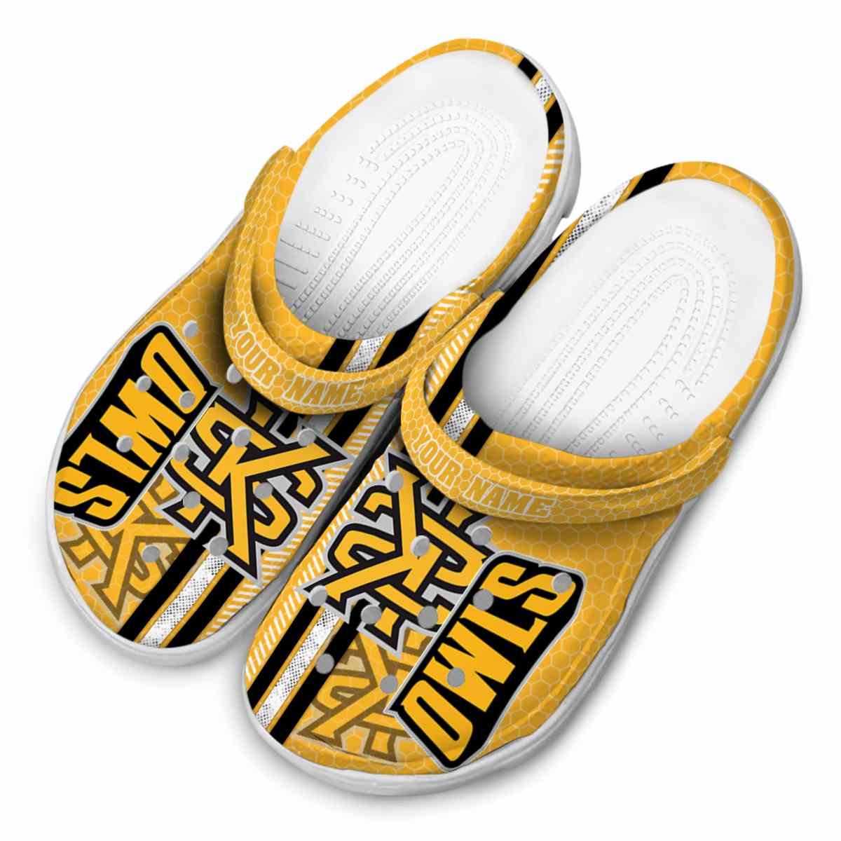 Merchidea Kennesaw State Owls NCAA Sport Crocs Crocband Clogs Shoes Comfortable For Men Women and Kids