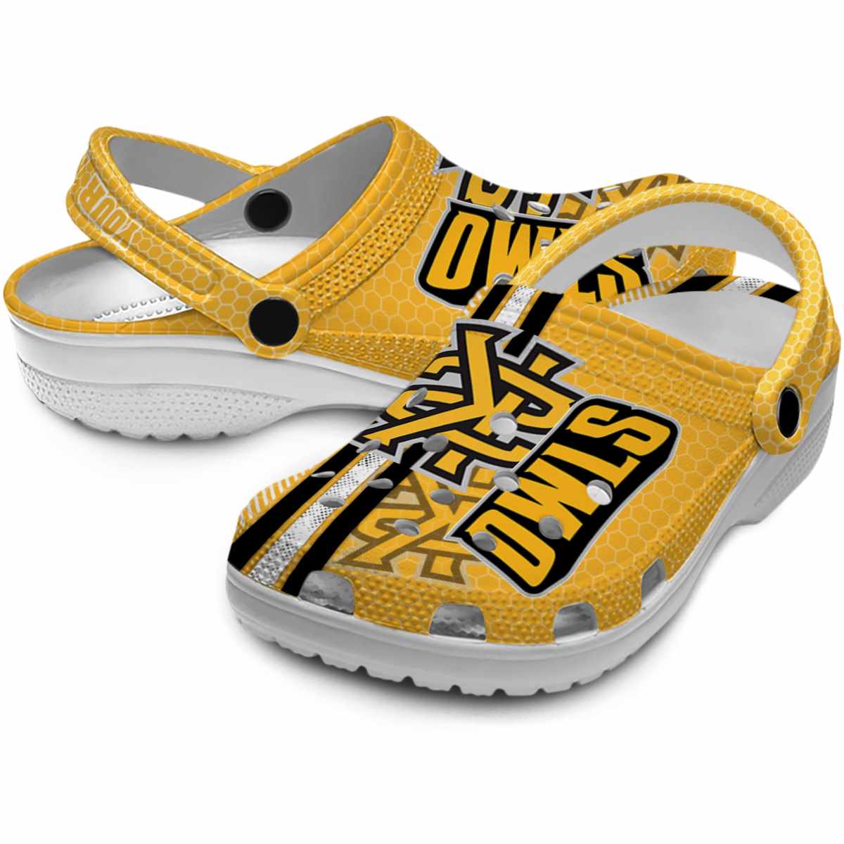 Merchidea Kennesaw State Owls NCAA Sport Crocs Crocband Clogs Shoes Comfortable For Men Women and Kids