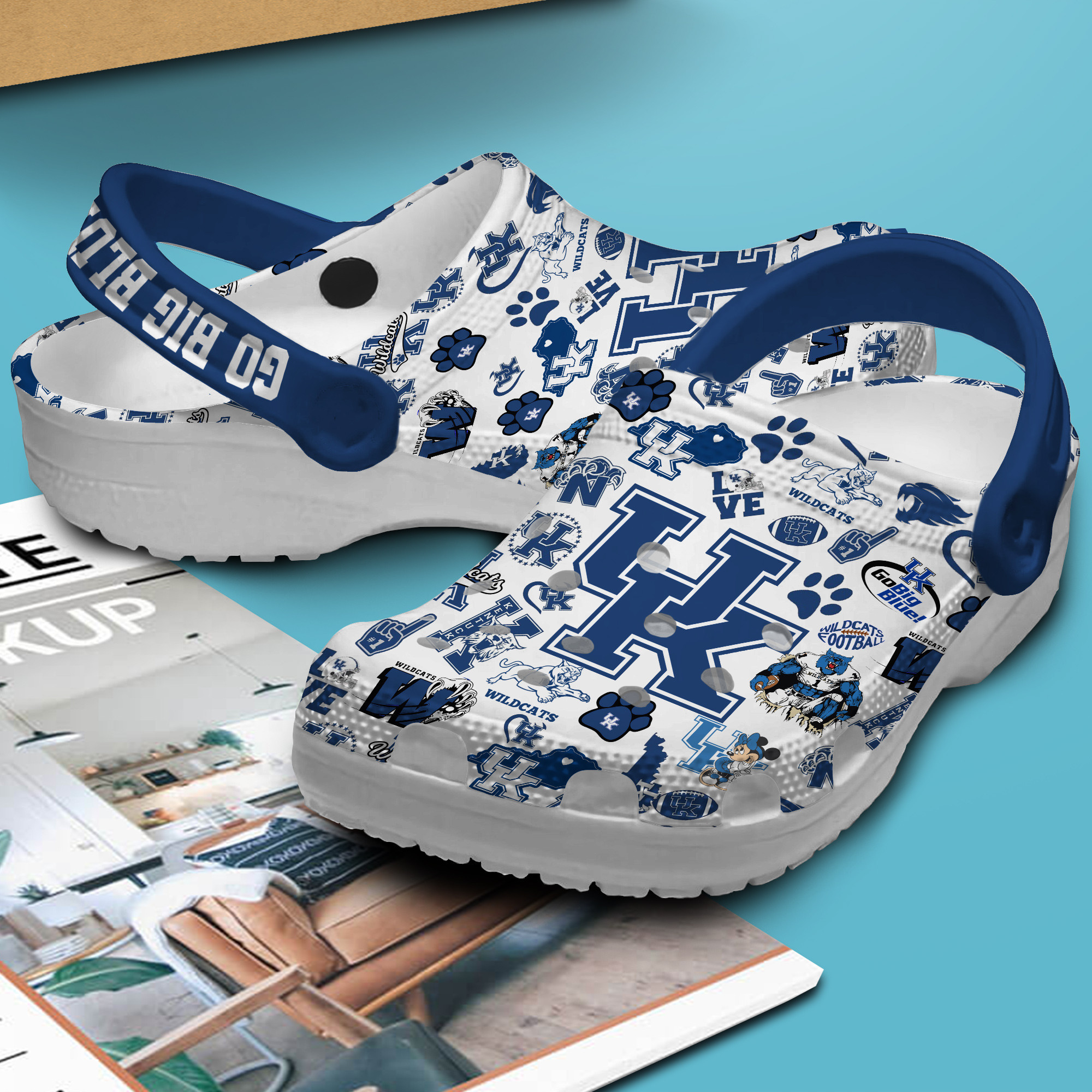 Merchidea Kentucky Wildcats NCAA Sport Crocs Crocband Clogs Shoes Comfortable For Men Women and Kids