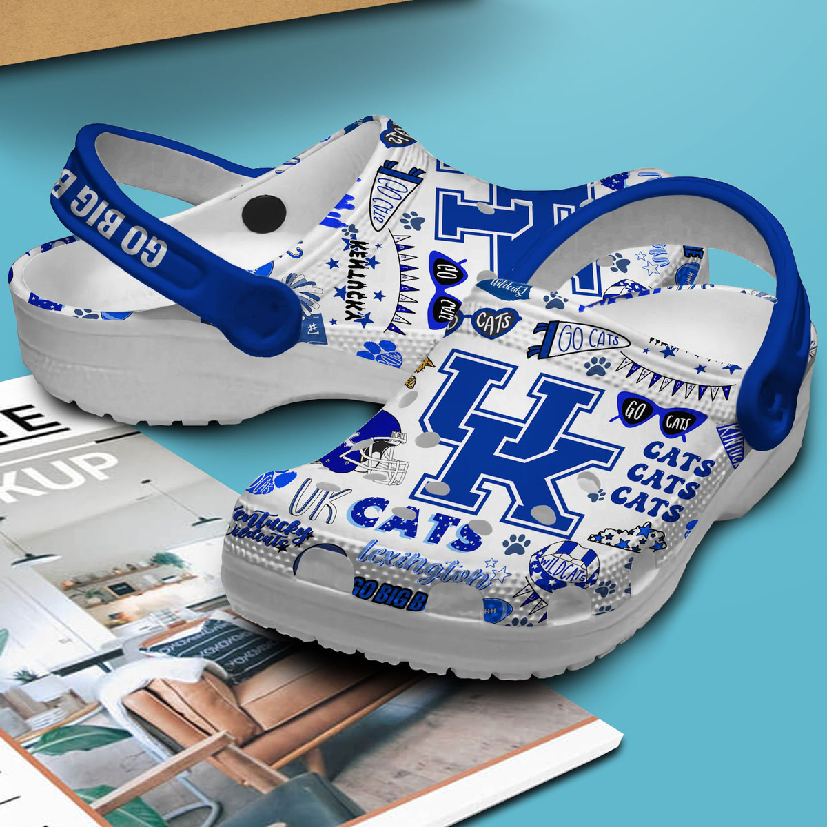 Merchidea Kentucky Wildcats NCAA Sport Crocs Crocband Clogs Shoes Comfortable For Men Women and Kids