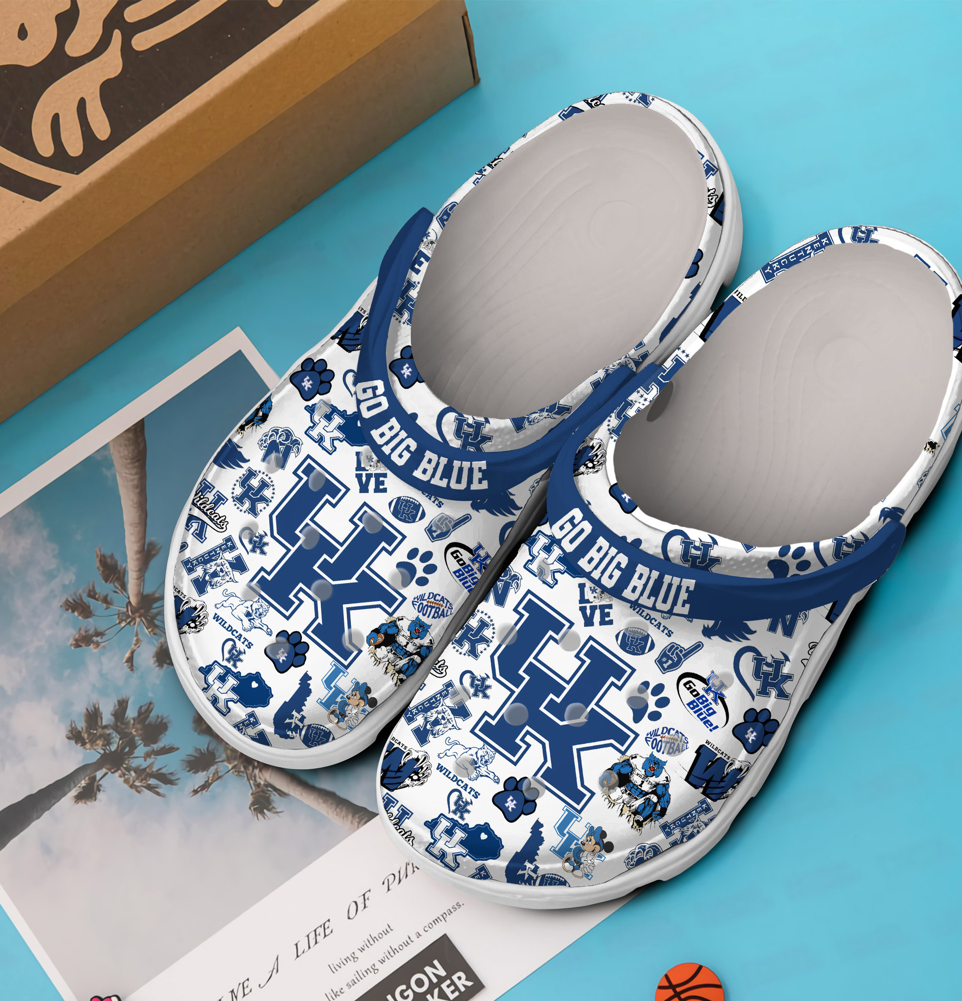 Merchidea Kentucky Wildcats NCAA Sport Crocs Crocband Clogs Shoes Comfortable For Men Women and Kids