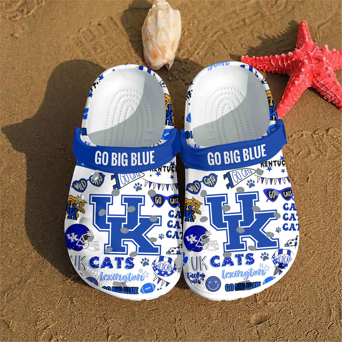Merchidea Kentucky Wildcats NCAA Sport Crocs Crocband Clogs Shoes Comfortable For Men Women and Kids