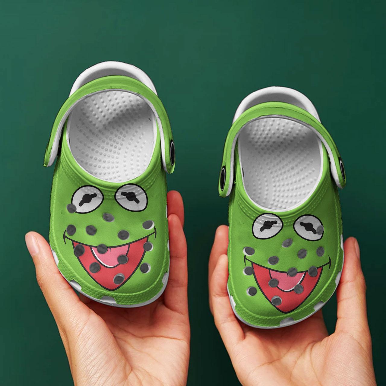 Merchidea Kermit The Frog Cartoon Crocs Crocband Clogs Shoes Comfortable For Men Women and Kids
