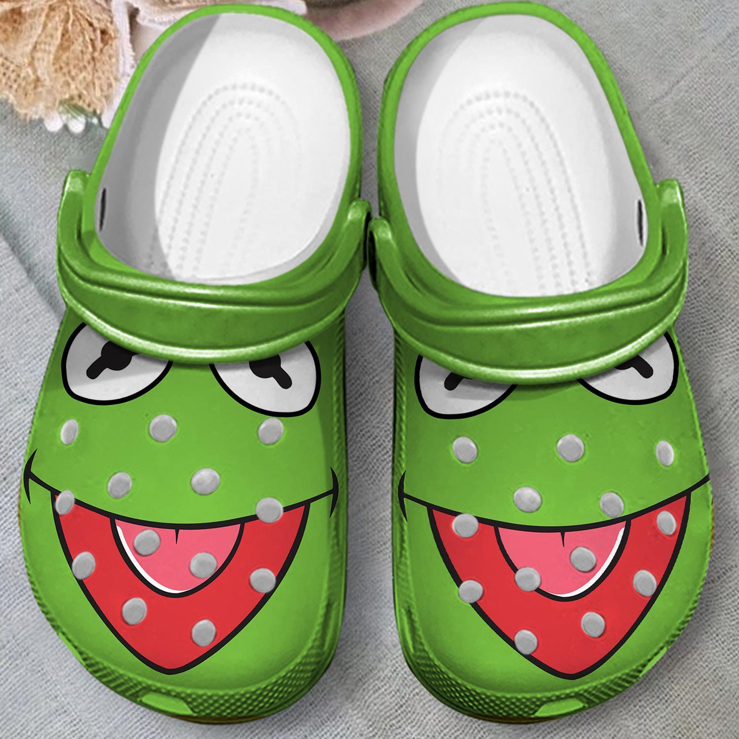 Merchidea Kermit The Frog Cartoon Crocs Crocband Clogs Shoes Comfortable For Men Women and Kids