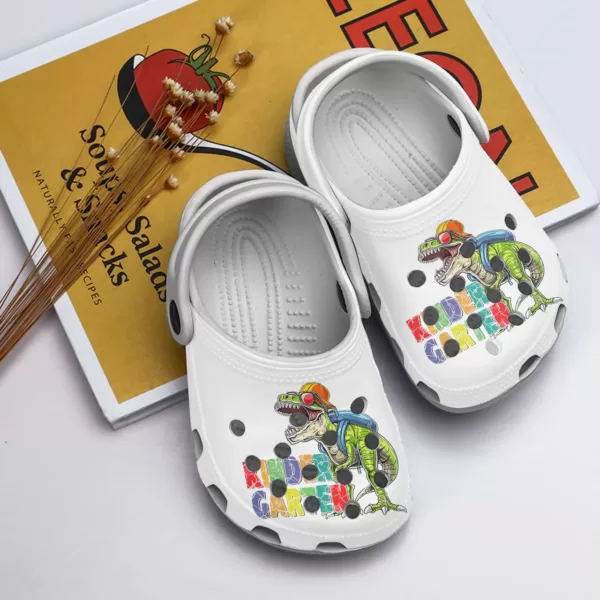 Merchidea Kinder Garten Dinosaur Crocs Crocband Clogs Shoes Comfortable For Men Women and Kids