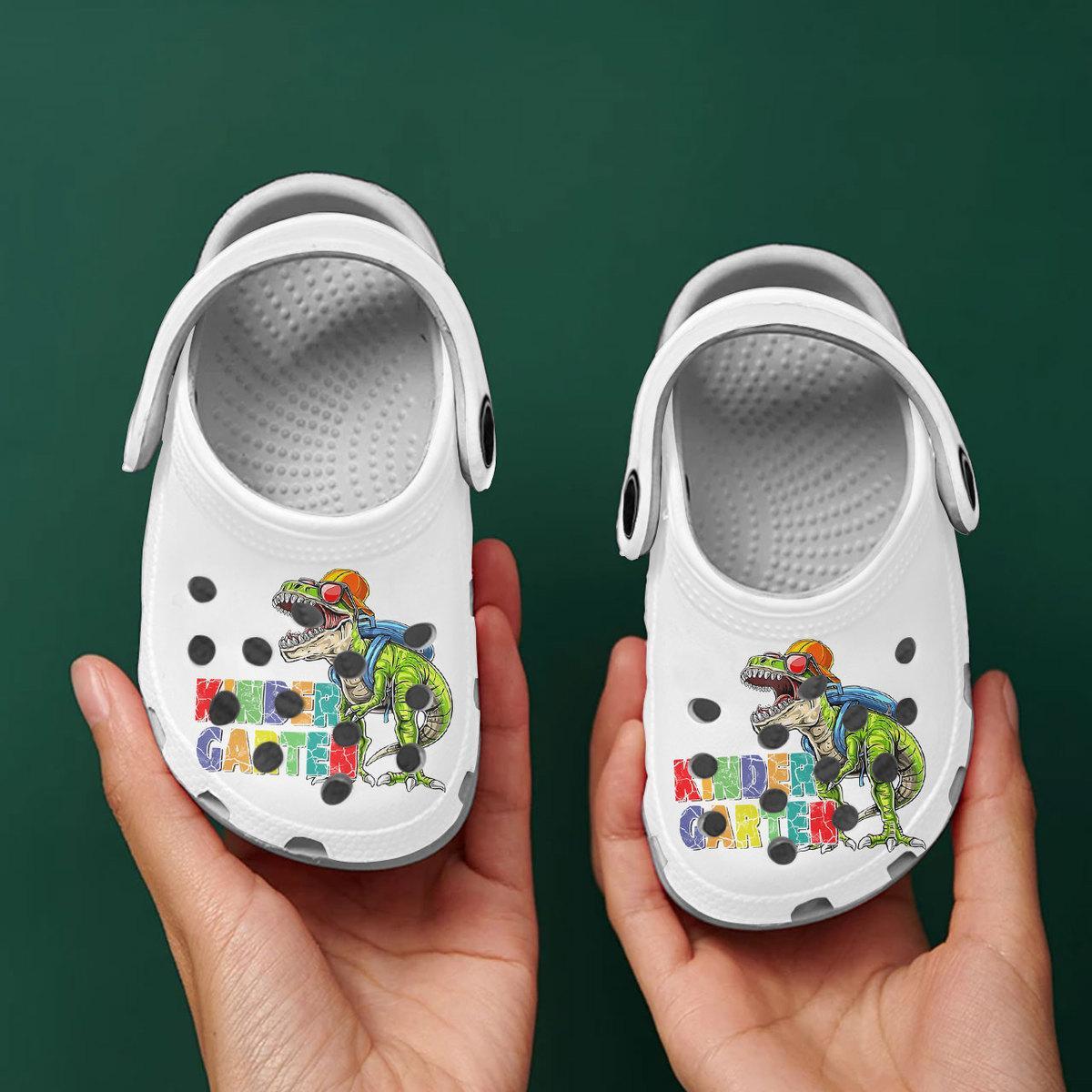 Merchidea Kinder Garten Dinosaur Crocs Crocband Clogs Shoes Comfortable For Men Women and Kids