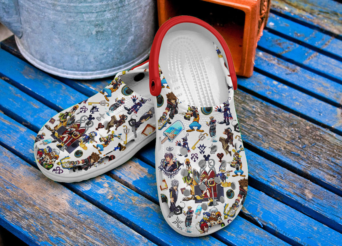 Merchidea Kingdom Hearts Game Premium Crocs Crocband Clogs Shoes Comfortable For Men Women and Kids