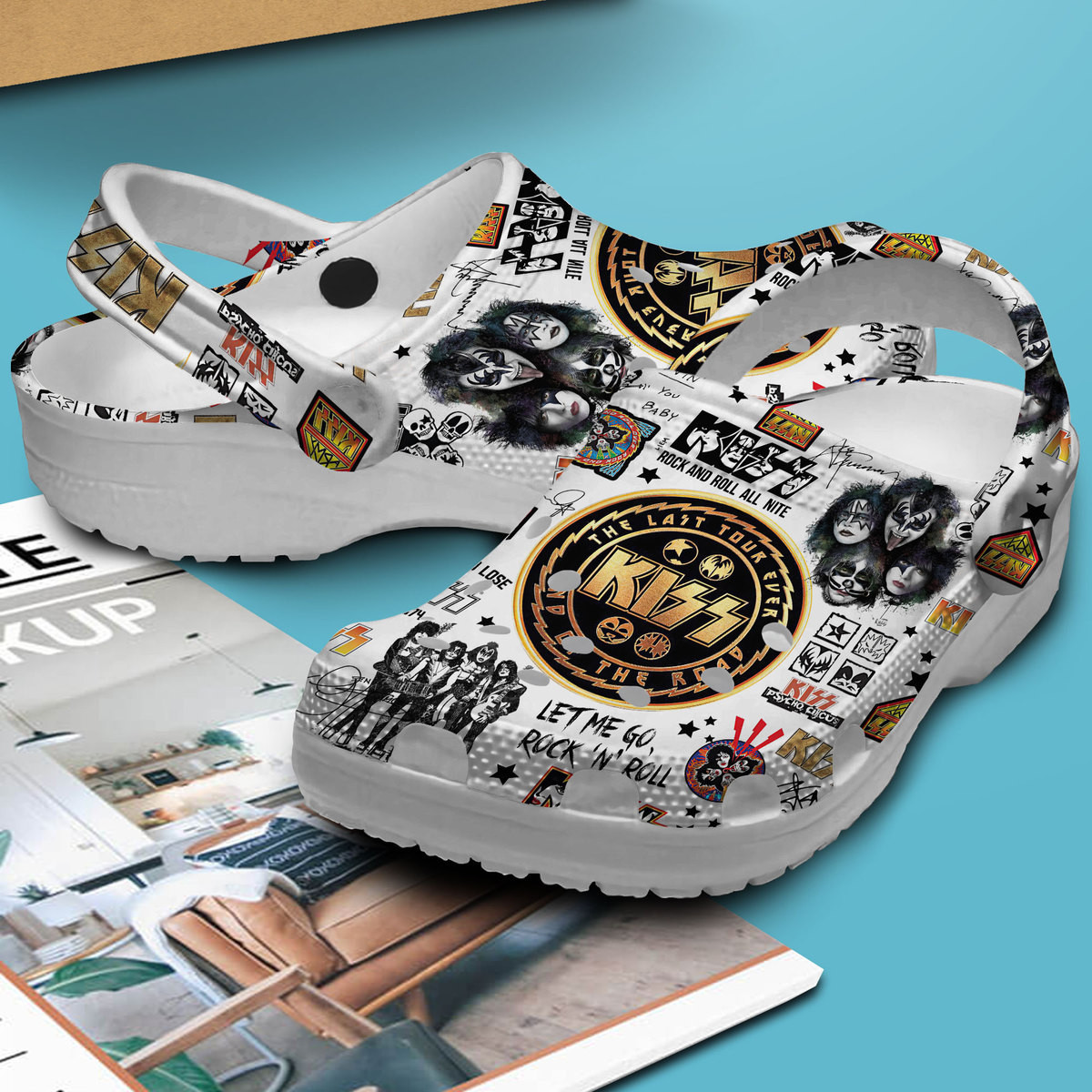 Merchidea Kiss End Of The Road World Tour Music Crocs Crocband Clogs Shoes Comfortable For Men Women and Kids