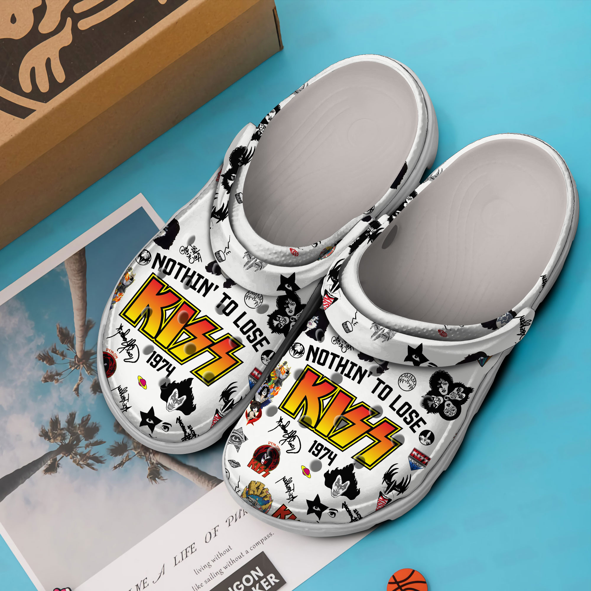 Merchidea Kiss Music Crocs Crocband Clogs Shoes Comfortable For Men Women and Kids