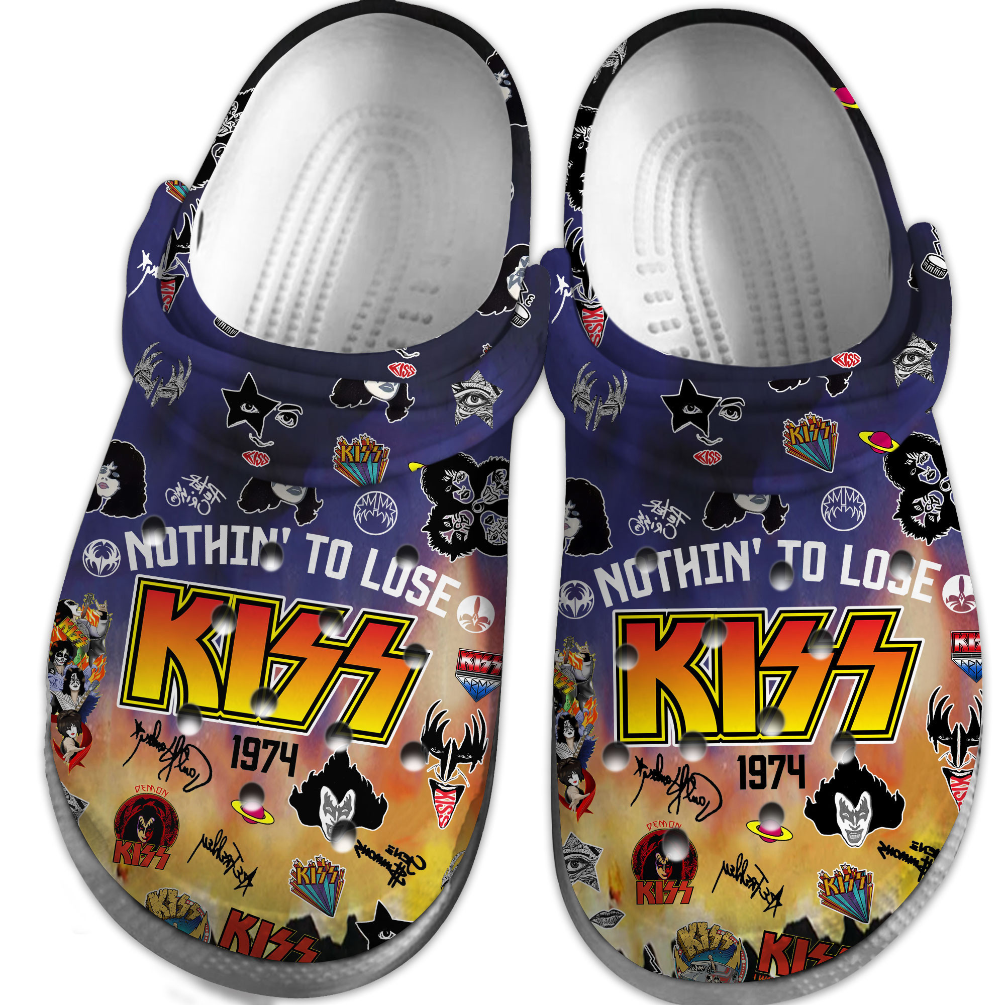 Merchidea Kiss Music Crocs Crocband Clogs Shoes Comfortable For Men Women and Kids