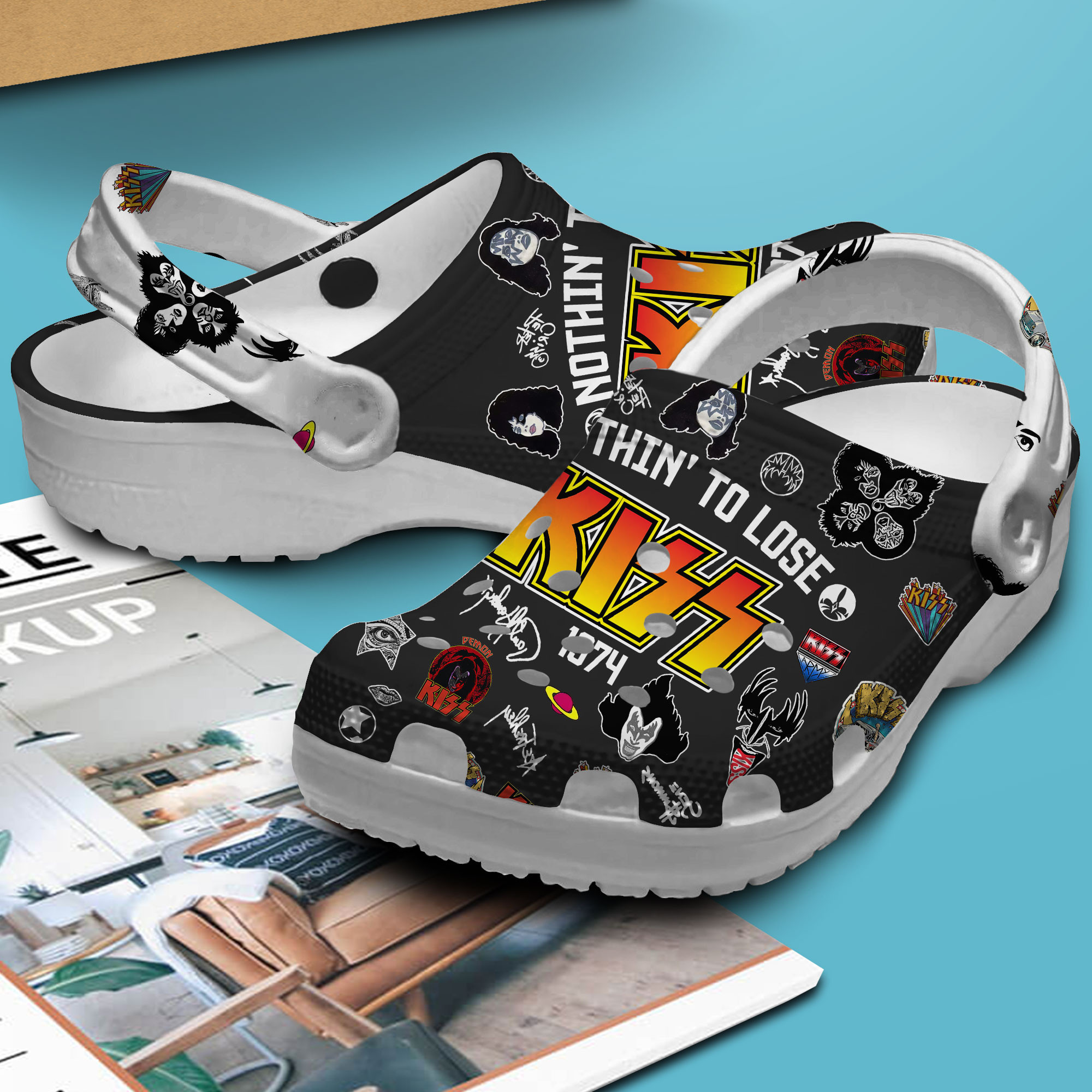 Merchidea Kiss Music Crocs Crocband Clogs Shoes Comfortable For Men Women and Kids