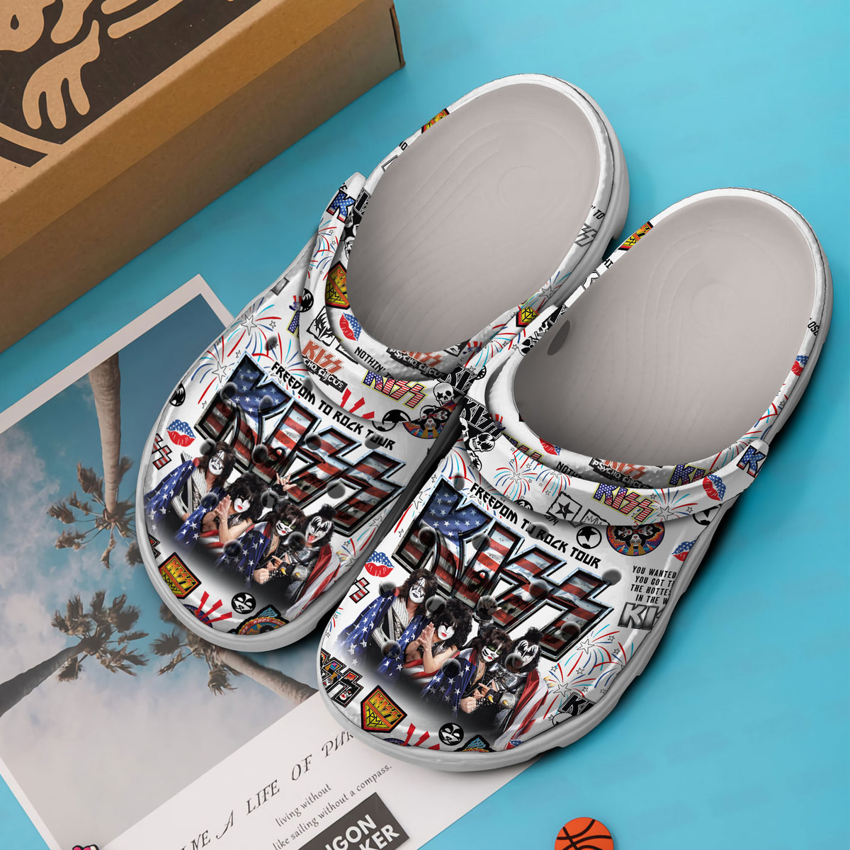 Merchidea Kiss Music Crocs Crocband Clogs Shoes Comfortable For Men Women and Kids