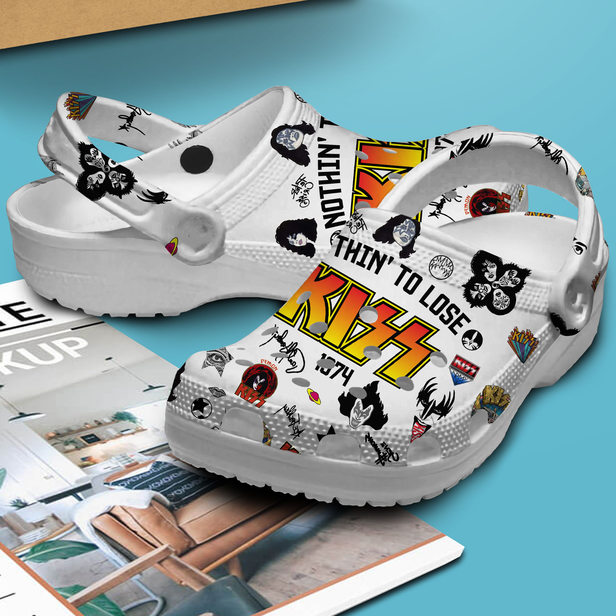 Merchidea Kiss Music Crocs Crocband Clogs Shoes Comfortable For Men Women and Kids