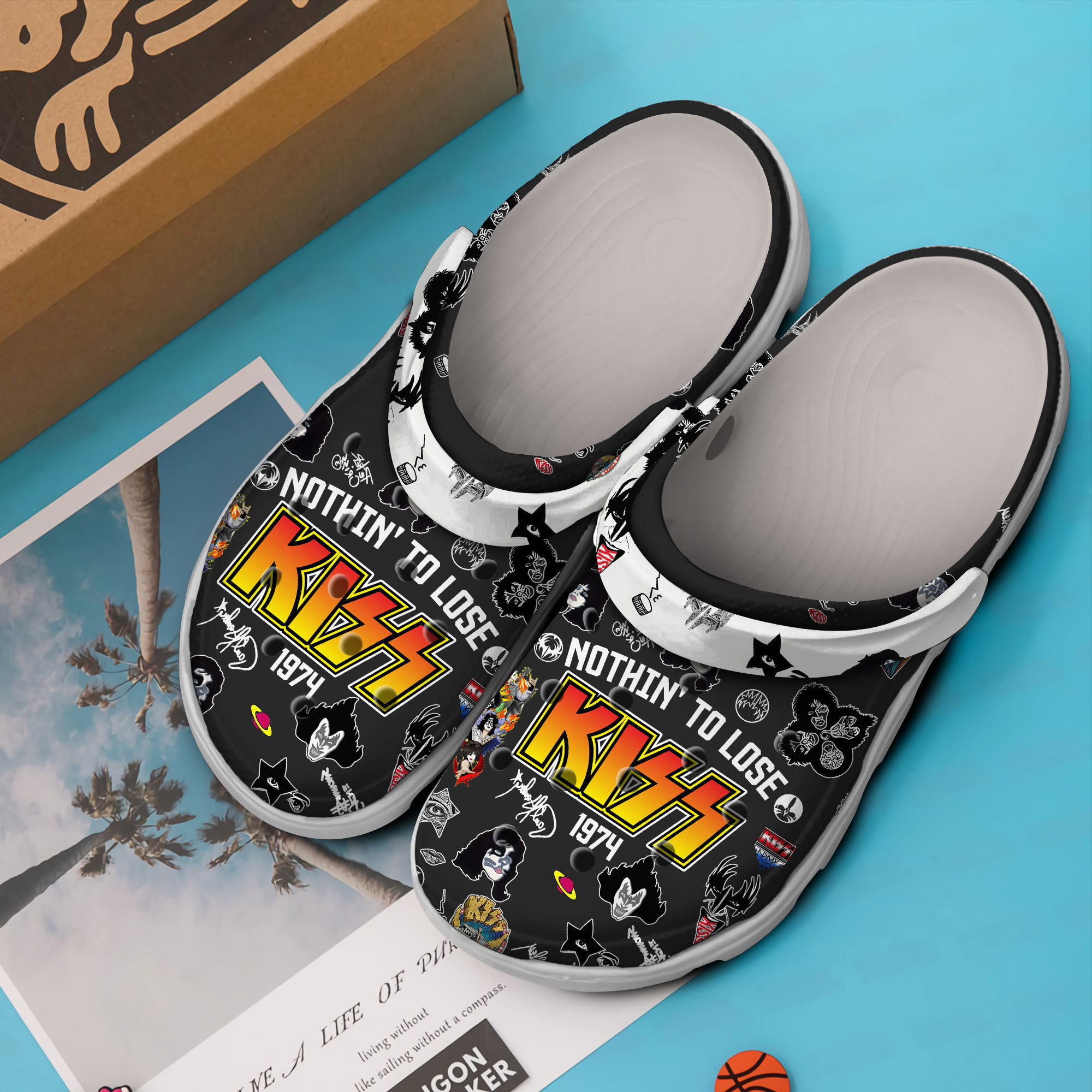 Merchidea Kiss Music Crocs Crocband Clogs Shoes Comfortable For Men Women and Kids