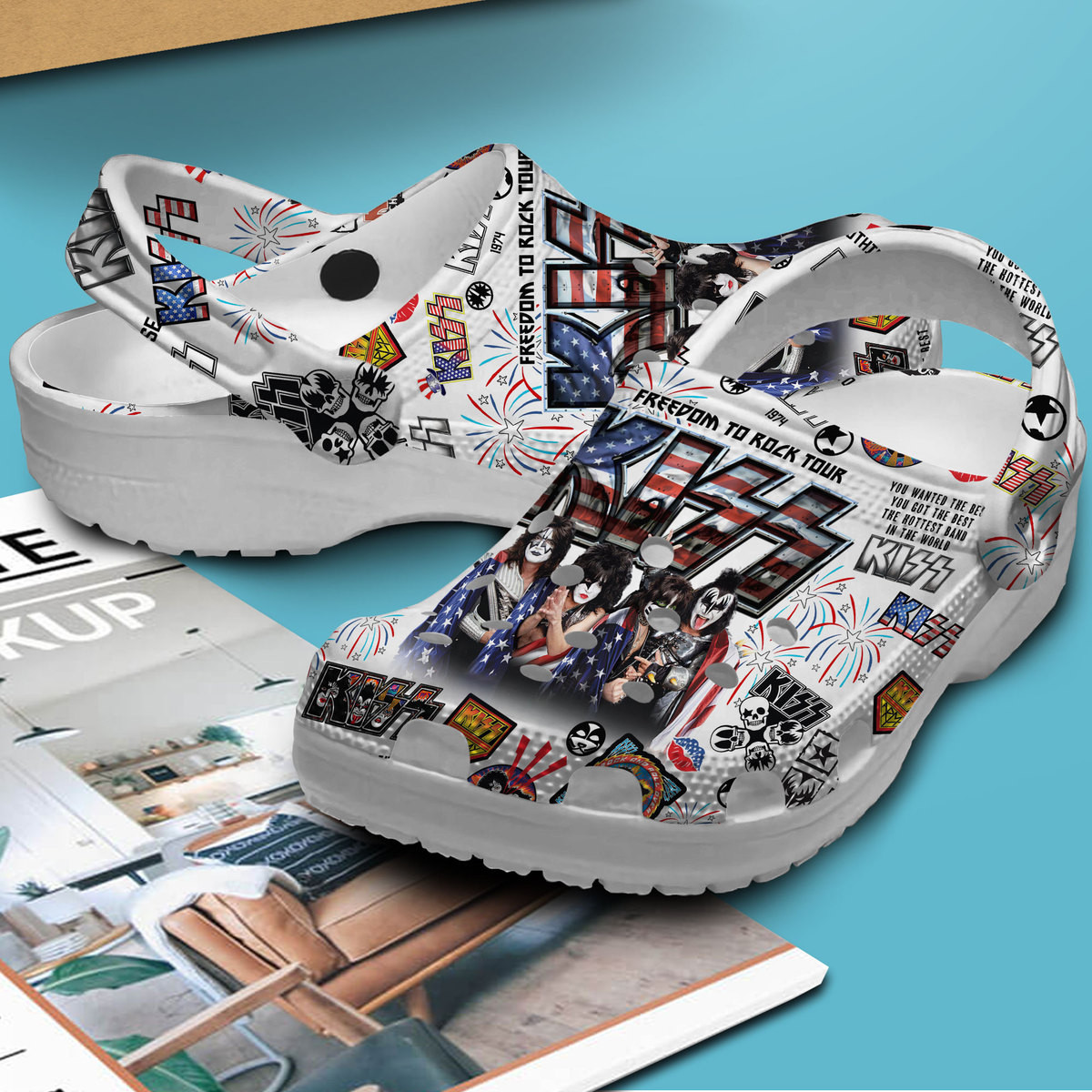 Merchidea Kiss Music Crocs Crocband Clogs Shoes Comfortable For Men Women and Kids