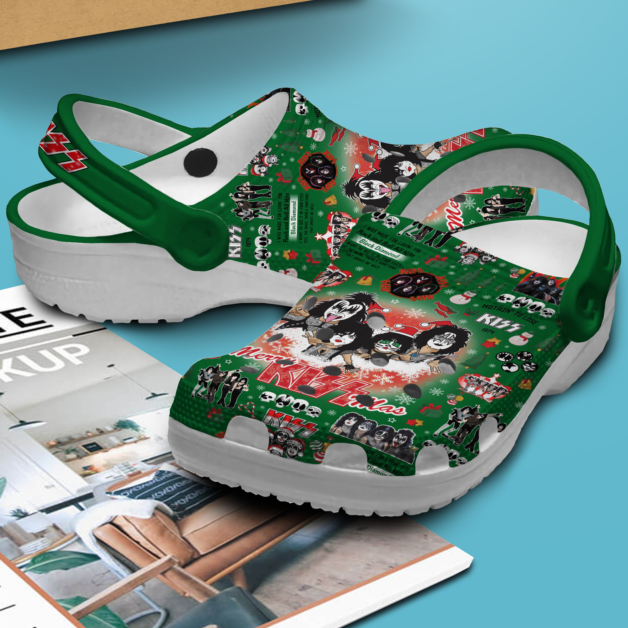 Merchidea Kiss Music Crocs Crocband Clogs Shoes Comfortable For Men Women and Kids