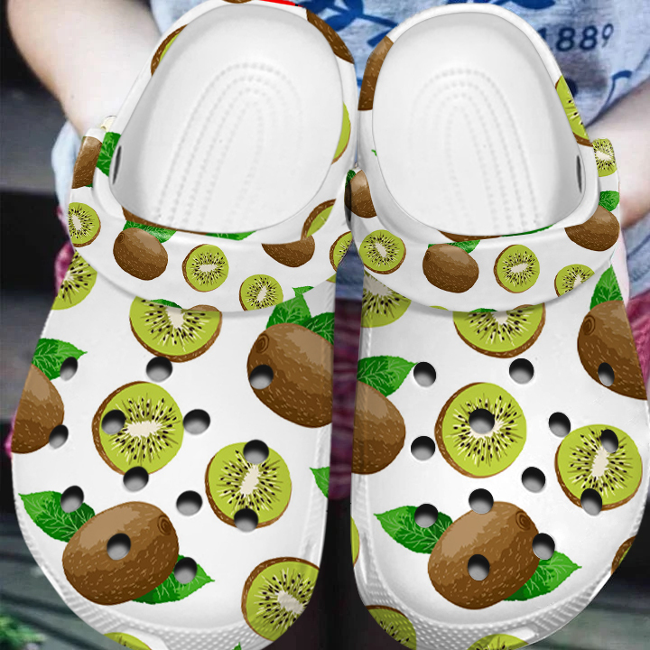 Merchidea Kiwi Fruit Crocs Crocband Clogs Shoes Comfortable For Men Women and Kids