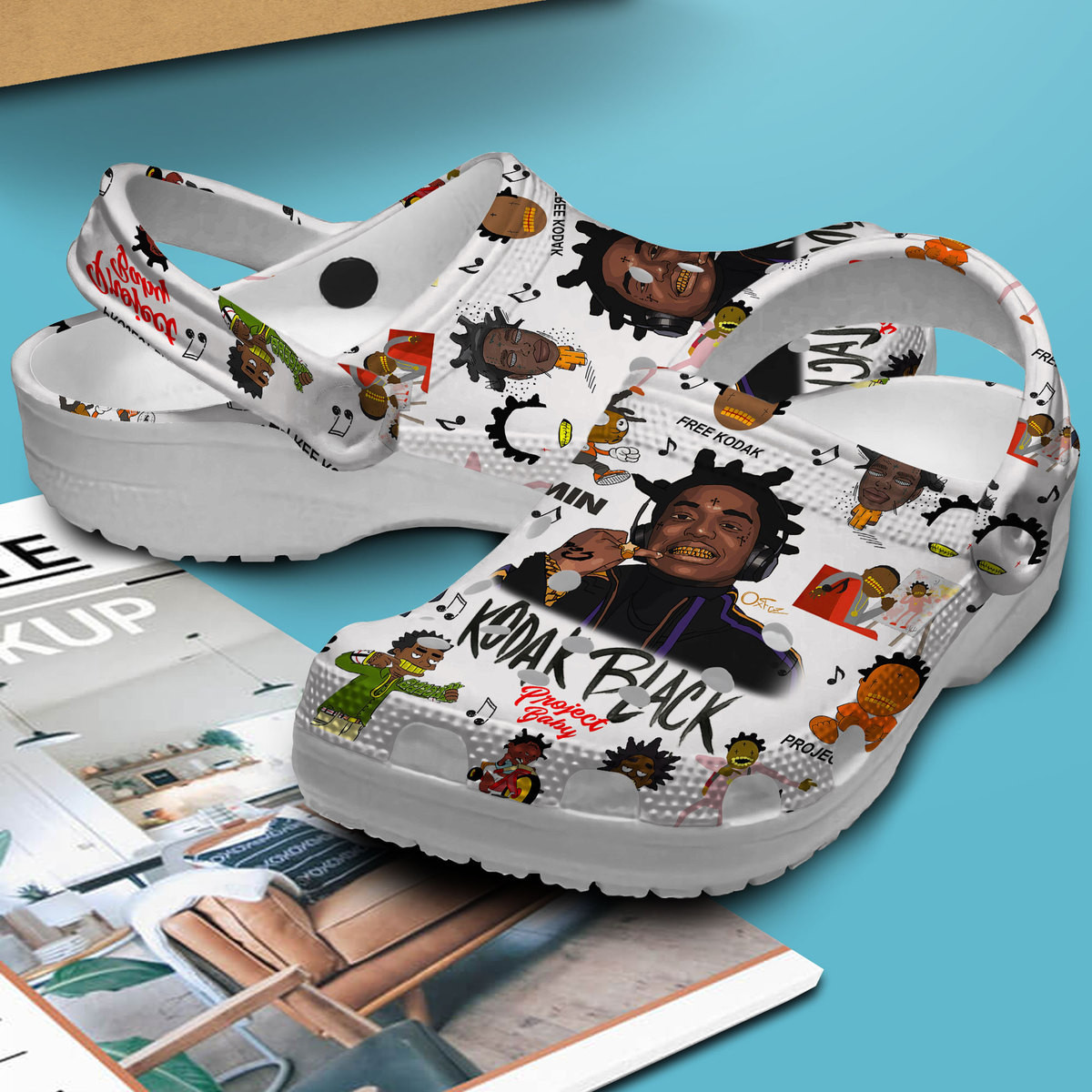 Merchidea Kodak Black Music Crocs Crocband Clogs Shoes Comfortable For Men Women and Kids