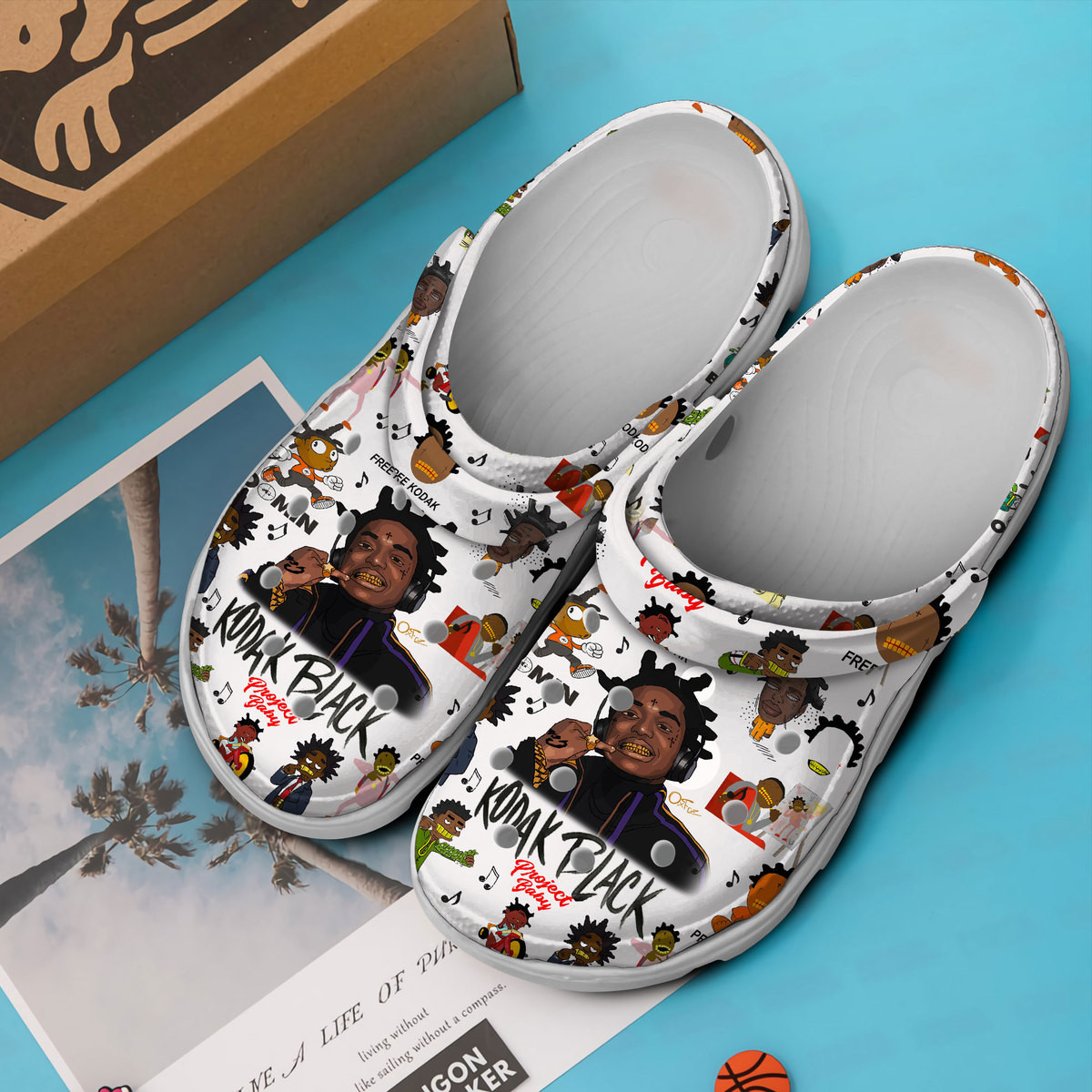 Merchidea Kodak Black Music Crocs Crocband Clogs Shoes Comfortable For Men Women and Kids