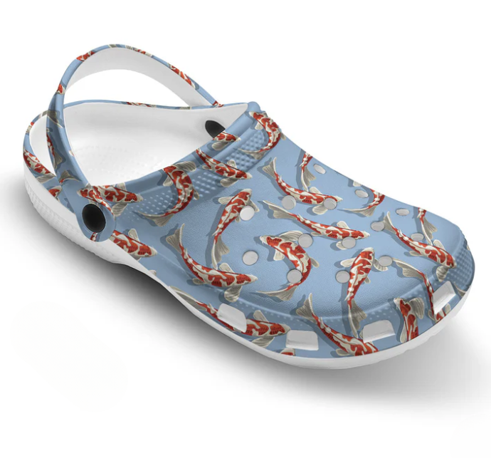 Merchidea Koi Fish Crocs Crocband Clogs Shoes Comfortable For Men Women and Kids