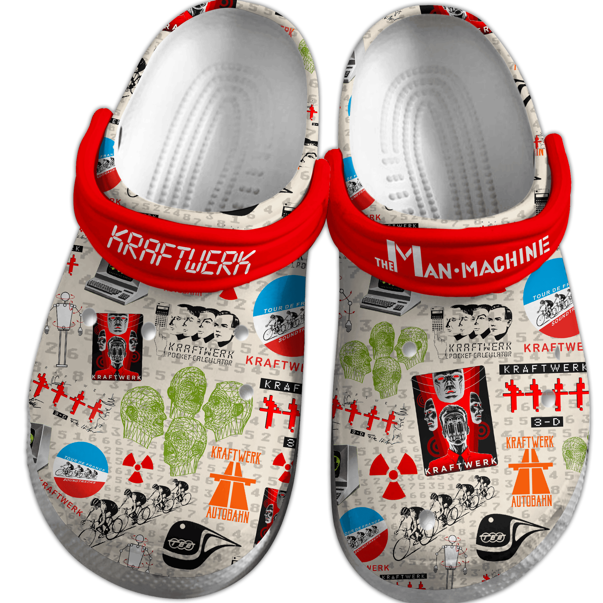 Merchidea Kraftwerk Music Crocs Crocband Clogs Shoes Comfortable For Men Women and Kids
