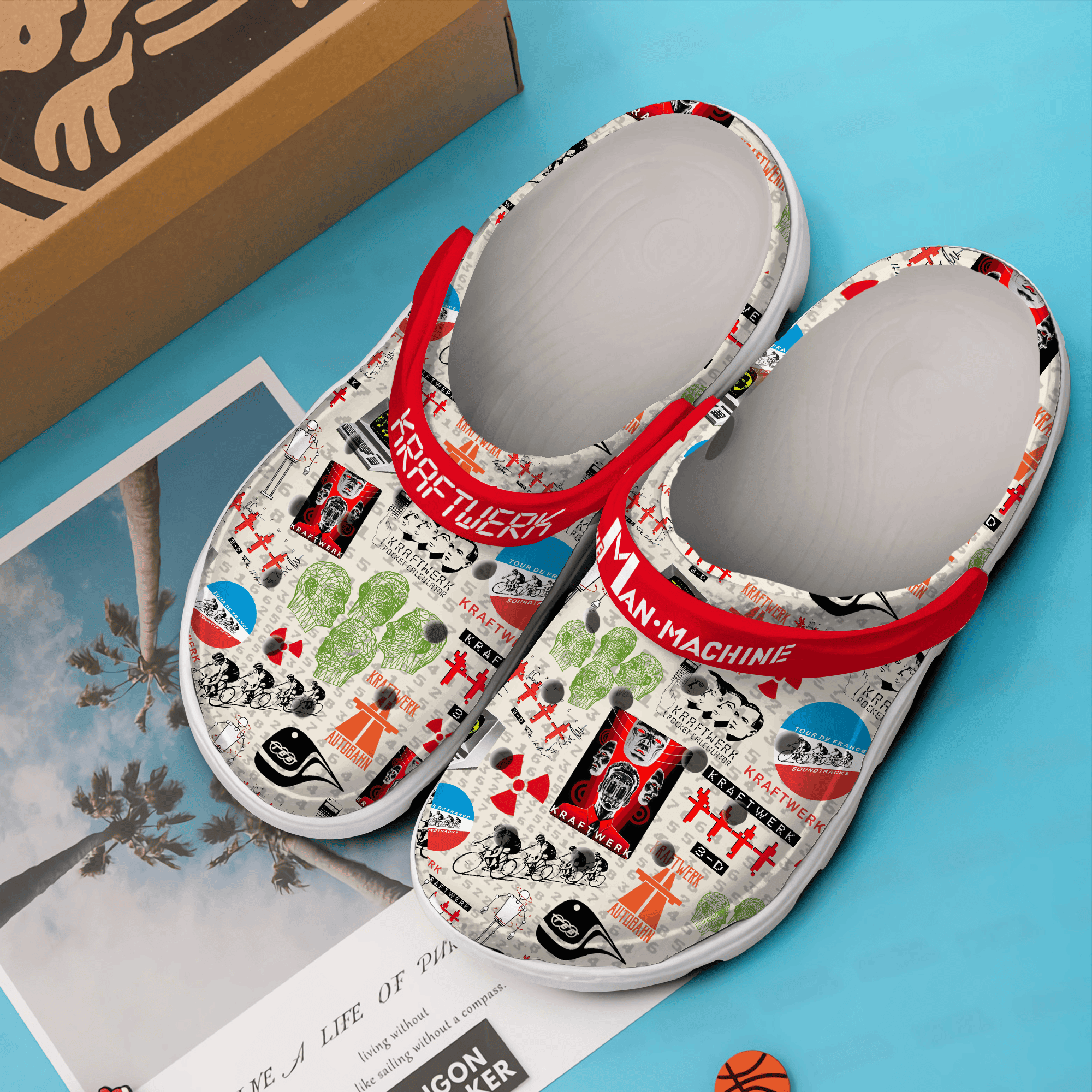 Merchidea Kraftwerk Music Crocs Crocband Clogs Shoes Comfortable For Men Women and Kids