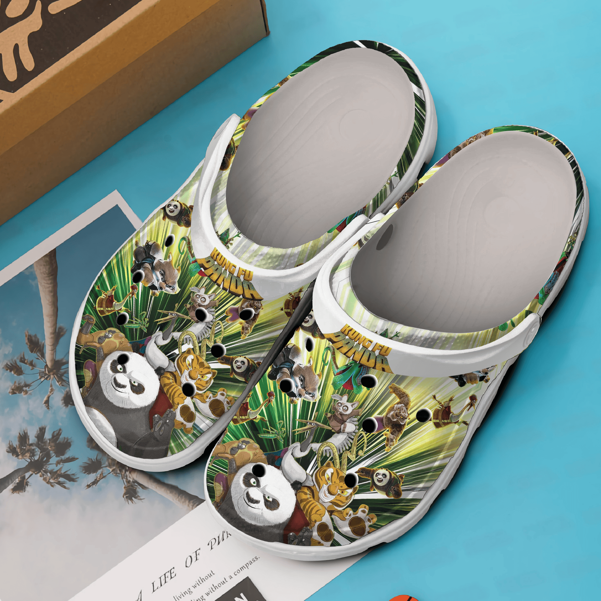 Merchidea Kung Fu Panda 4 Movie Crocs Crocband Clogs Shoes Comfortable For Men Women and Kids