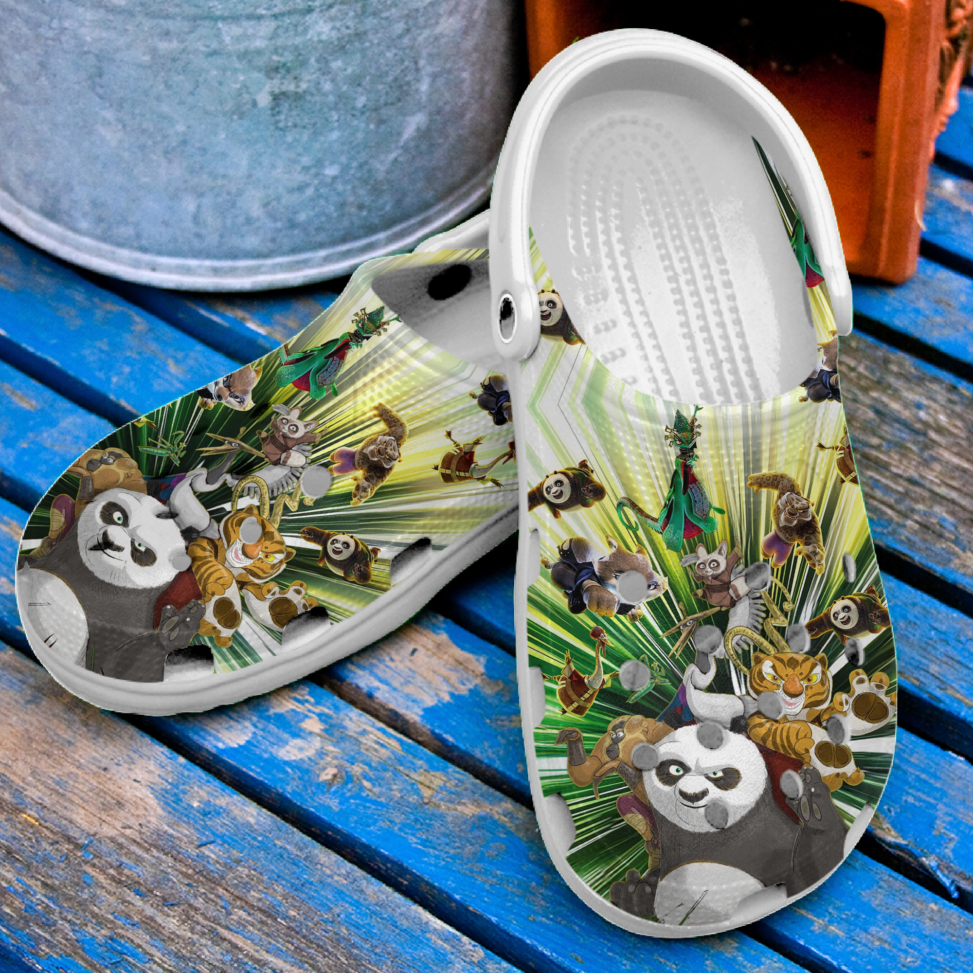 Merchidea Kung Fu Panda 4 Movie Crocs Crocband Clogs Shoes Comfortable For Men Women and Kids