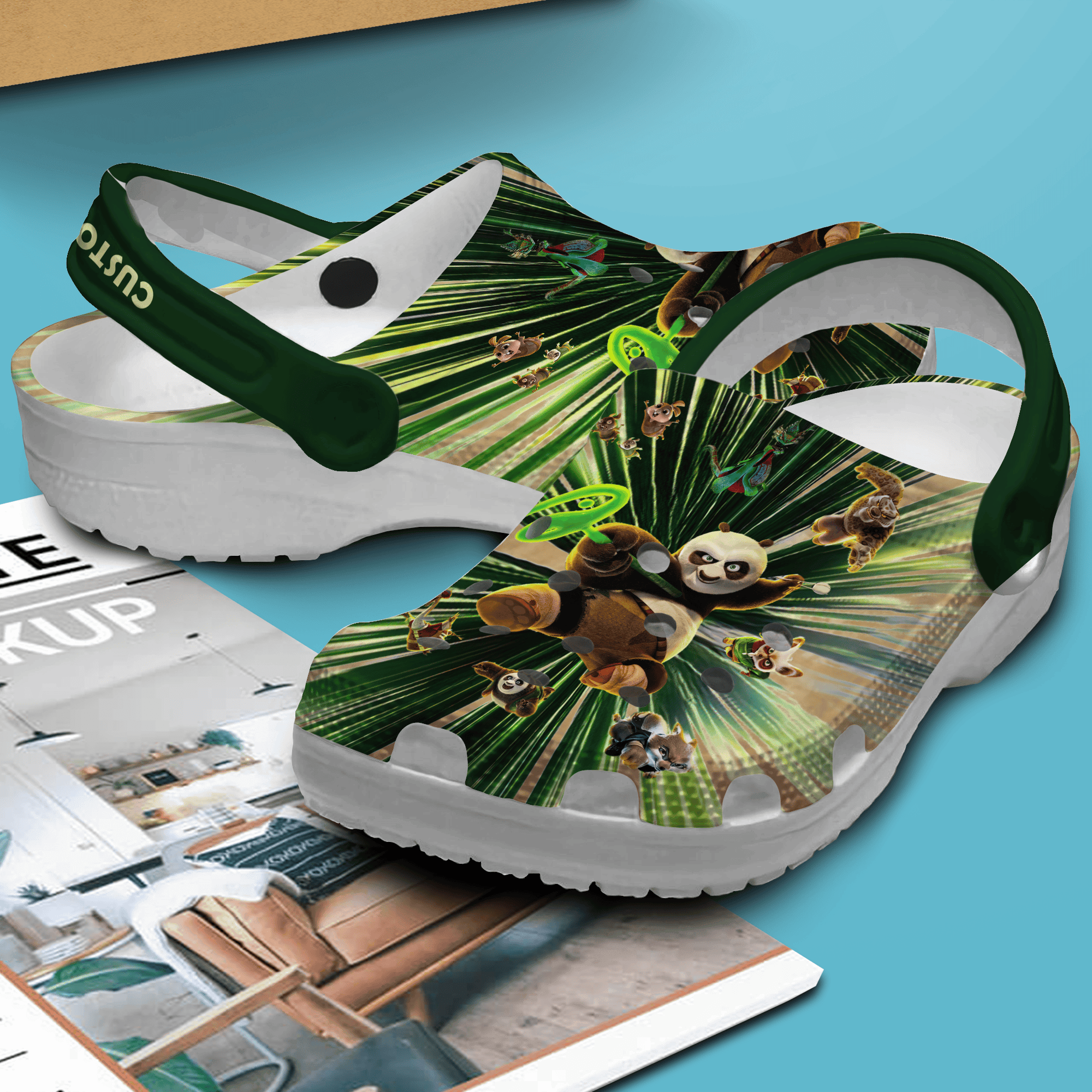 Merchidea Kung Fu Panda Movie Crocs Crocband Clogs Shoes Comfortable For Men Women and Kids