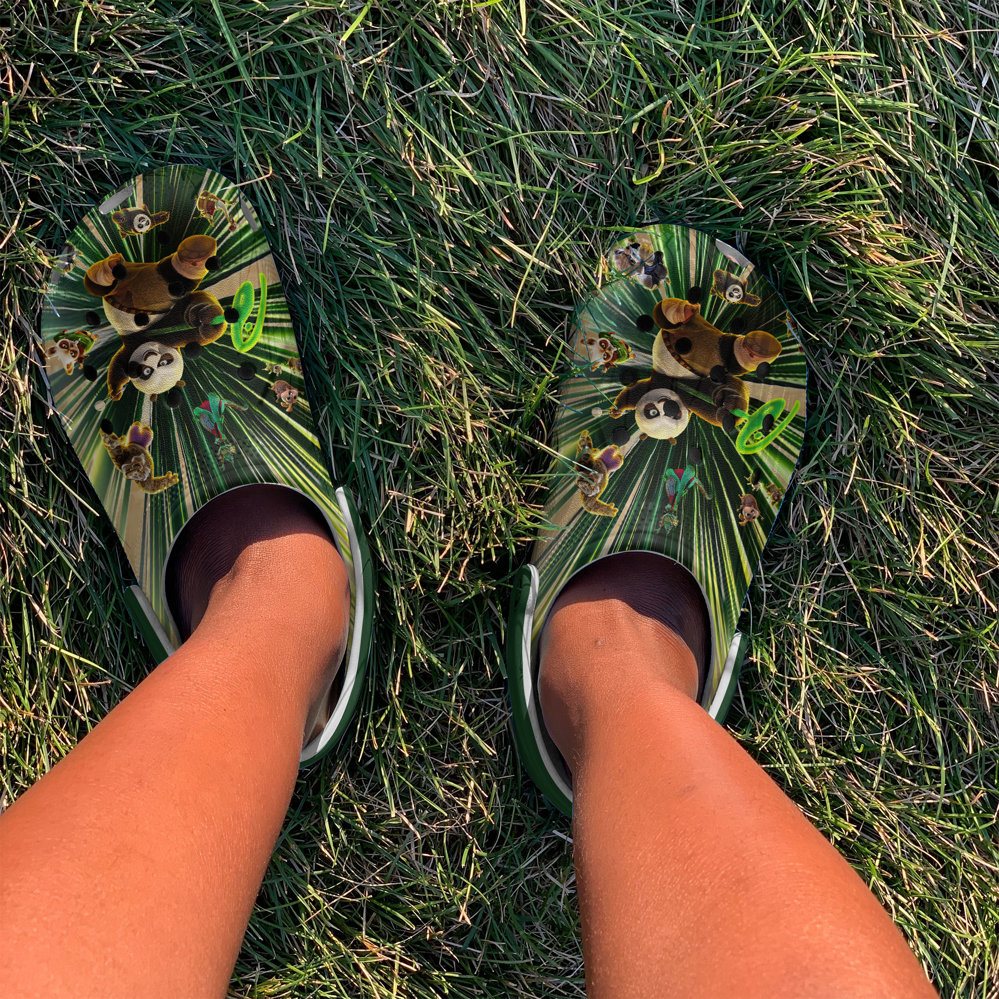 Merchidea Kung Fu Panda Movie Crocs Crocband Clogs Shoes Comfortable For Men Women and Kids