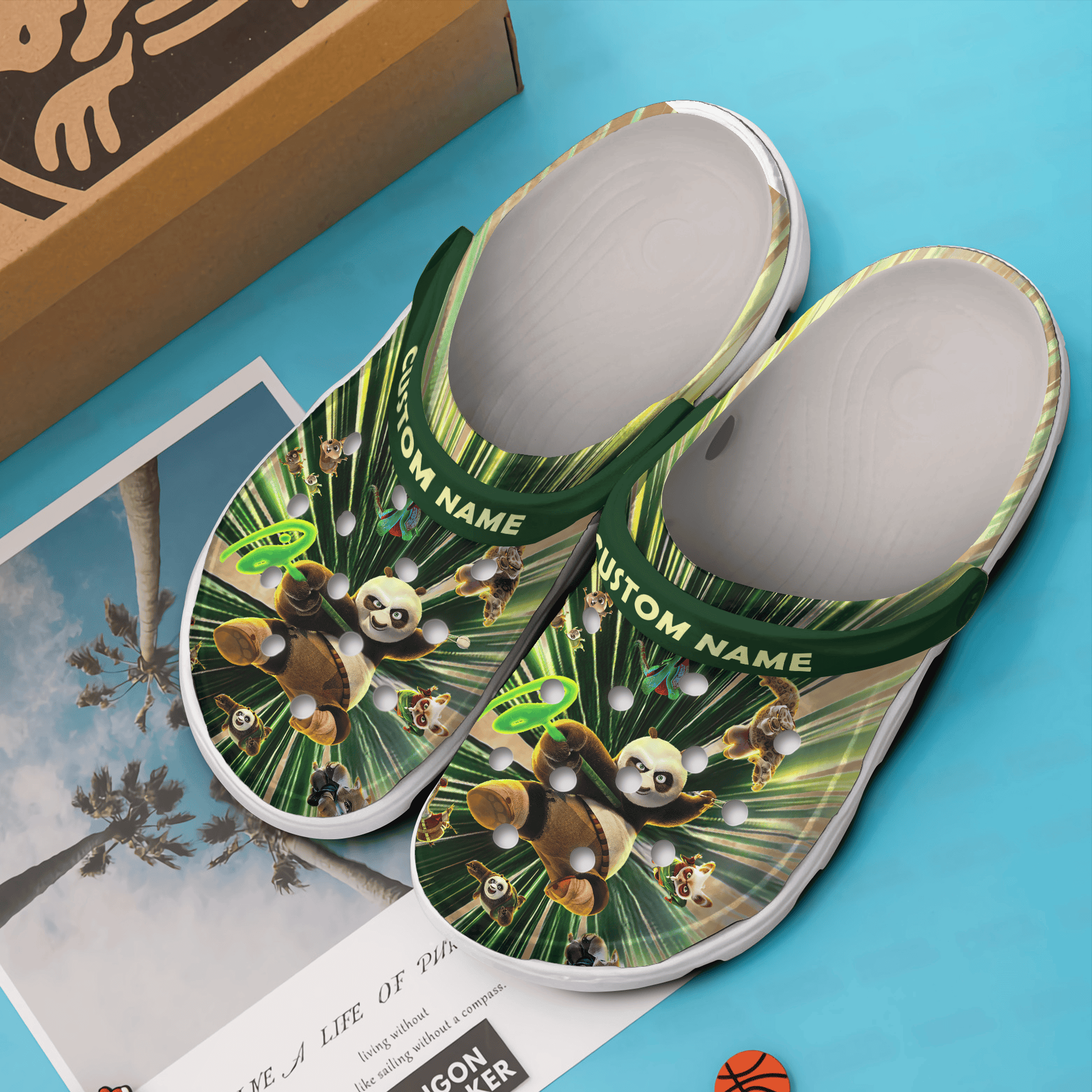 Merchidea Kung Fu Panda Movie Crocs Crocband Clogs Shoes Comfortable For Men Women and Kids