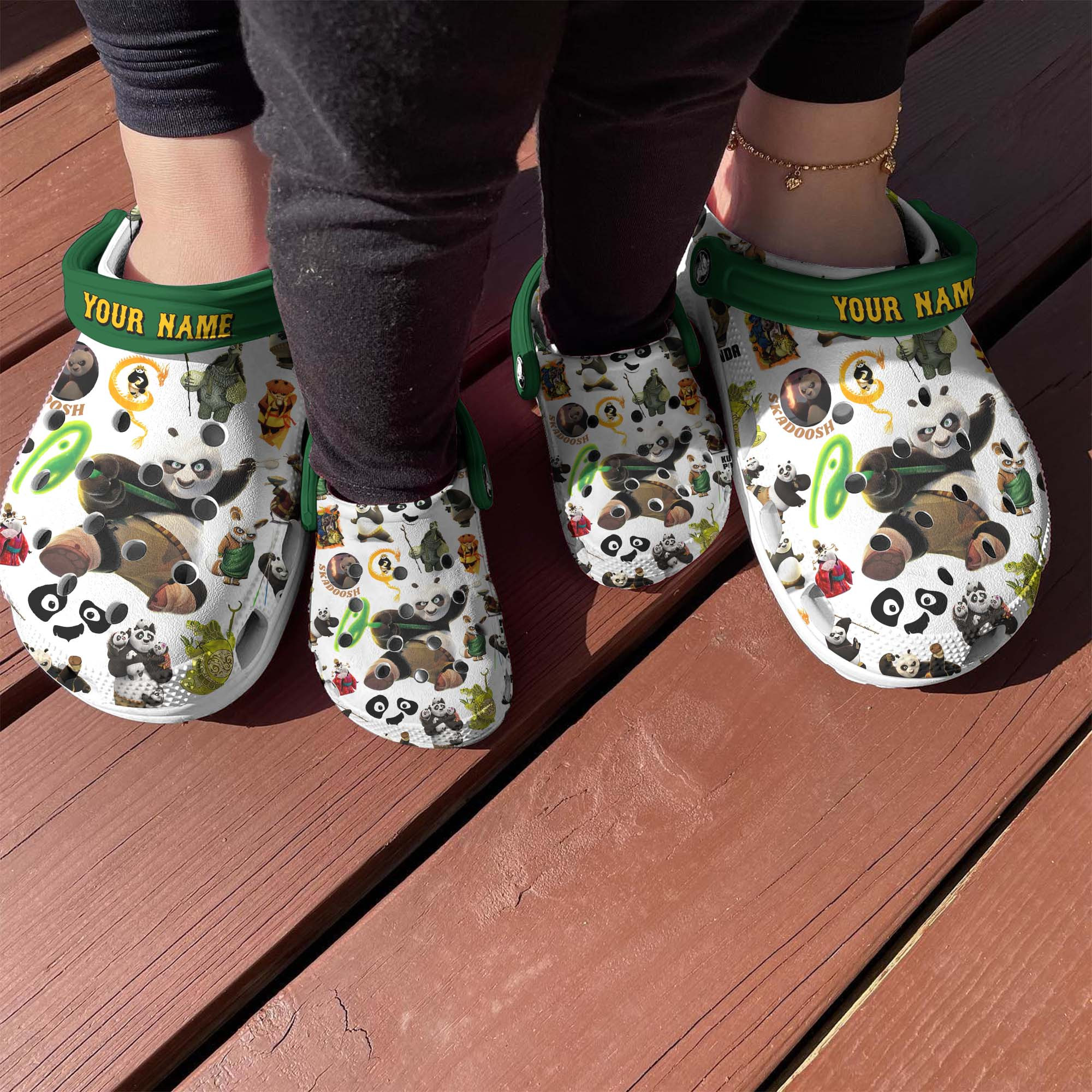 Merchidea Kung Fu Panda Movie Crocs Crocband Clogs Shoes Comfortable For Men Women and Kids
