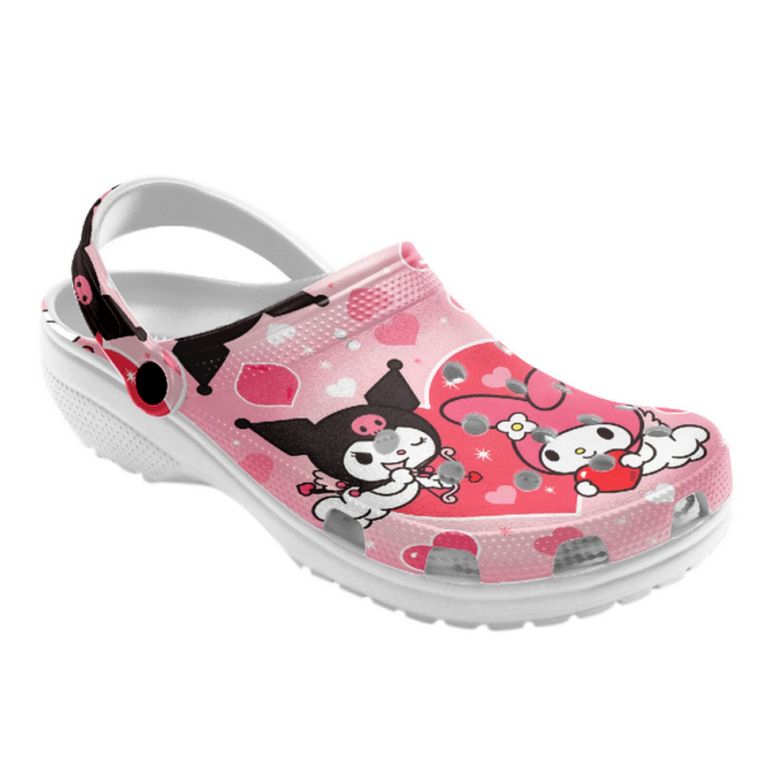 Merchidea Kuromi And My Melody Cartoon Crocs Crocband Clogs Shoes Comfortable For Men Women and Kids