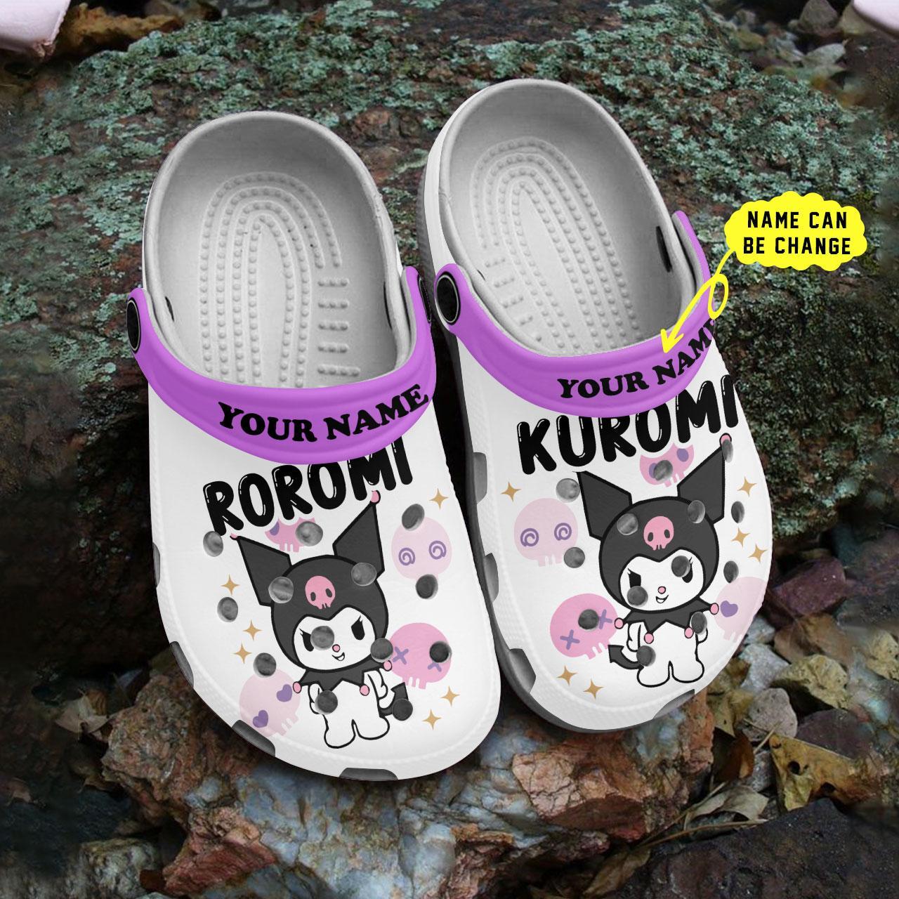Merchidea Kuromi Cartoon Crocs Crocband Clogs Shoes Comfortable For Men Women and Kids