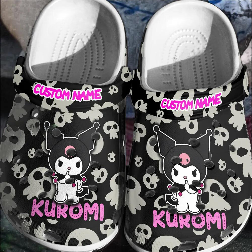 Merchidea Kuromi Cartoon Crocs Crocband Clogs Shoes Comfortable For Men Women and Kids