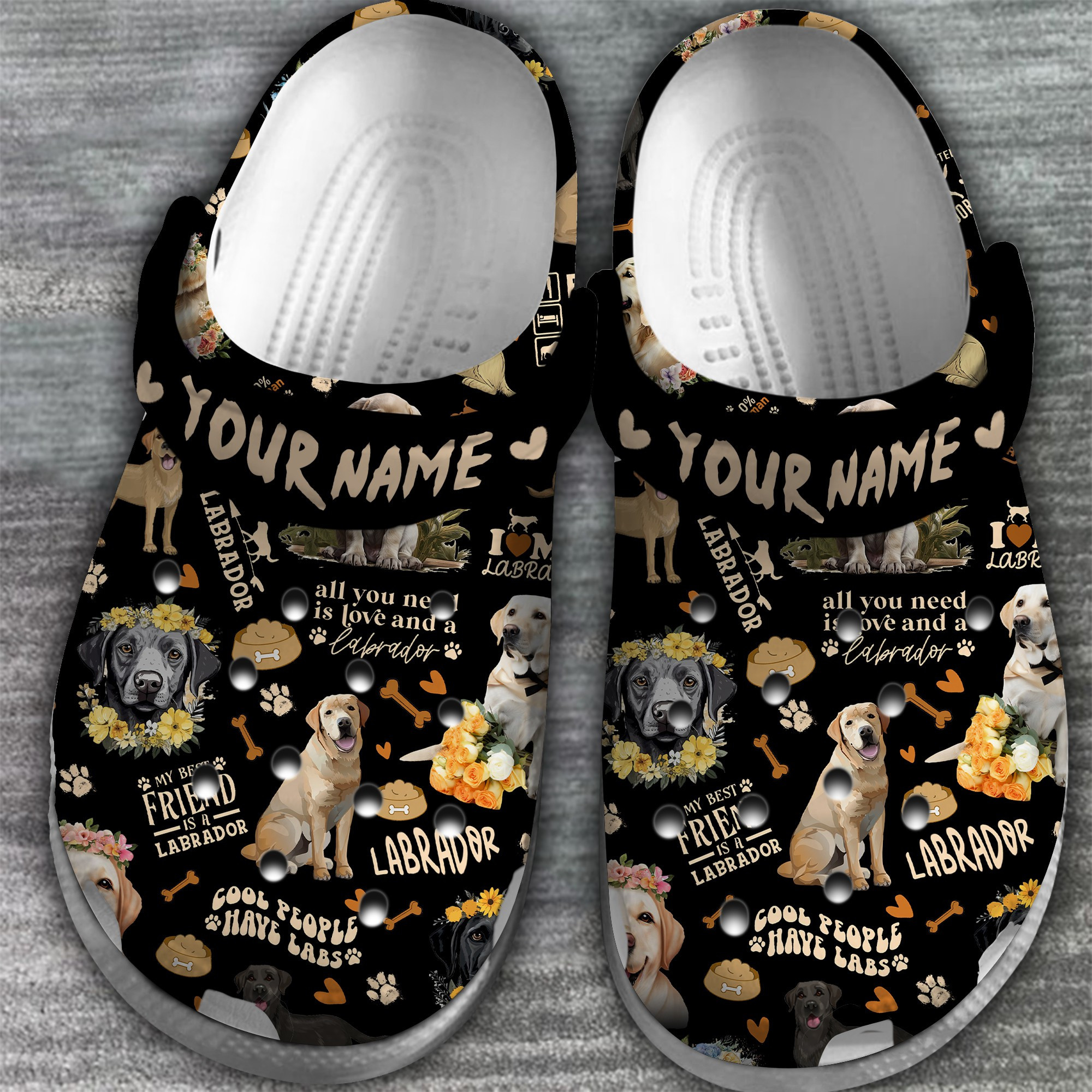 Merchidea Labbador Dogs Crocs Crocband Clogs Shoes Comfortable For Men Women and Kids