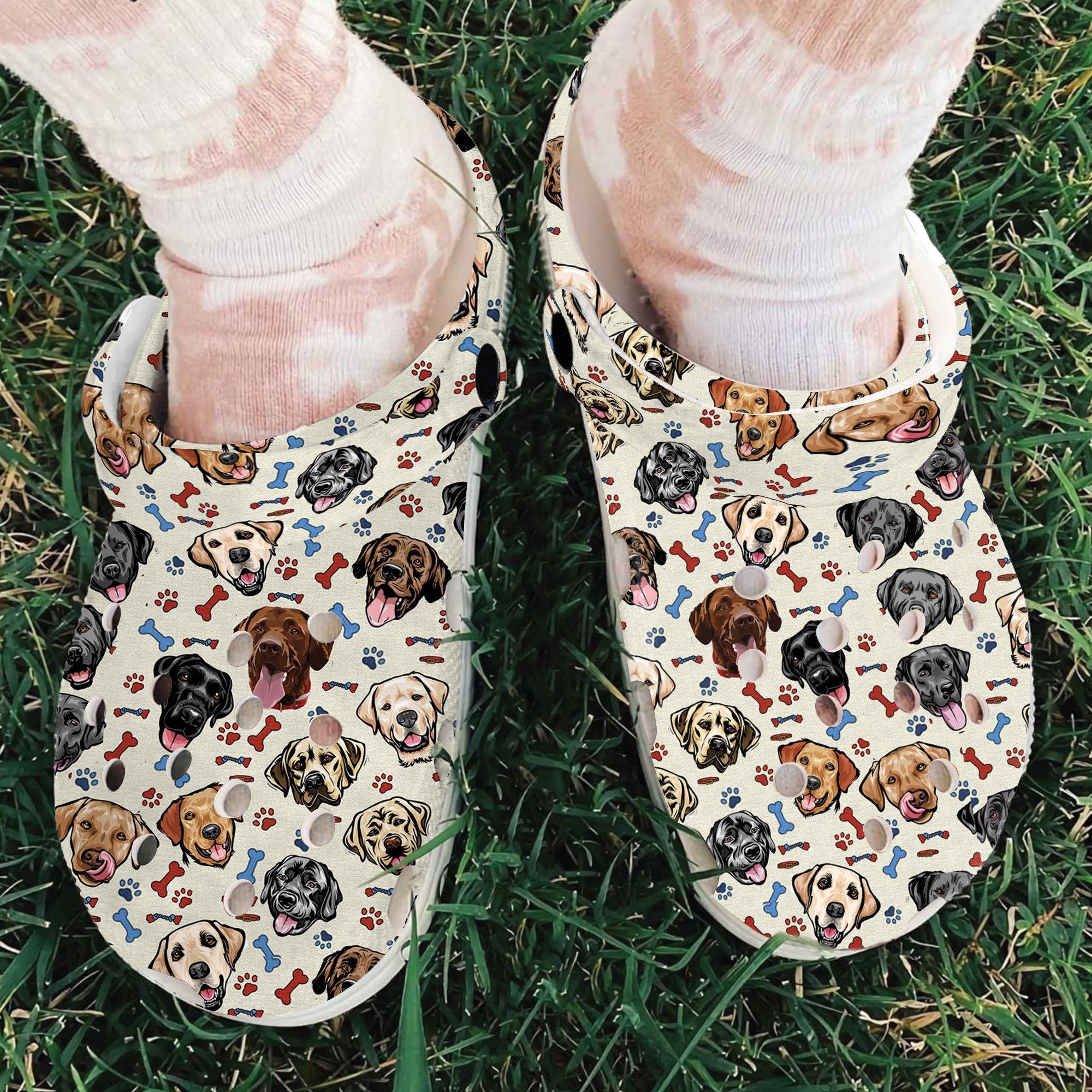 Merchidea Labrador Retriever Dog Crocs Crocband Clogs Shoes Comfortable For Men Women and Kids