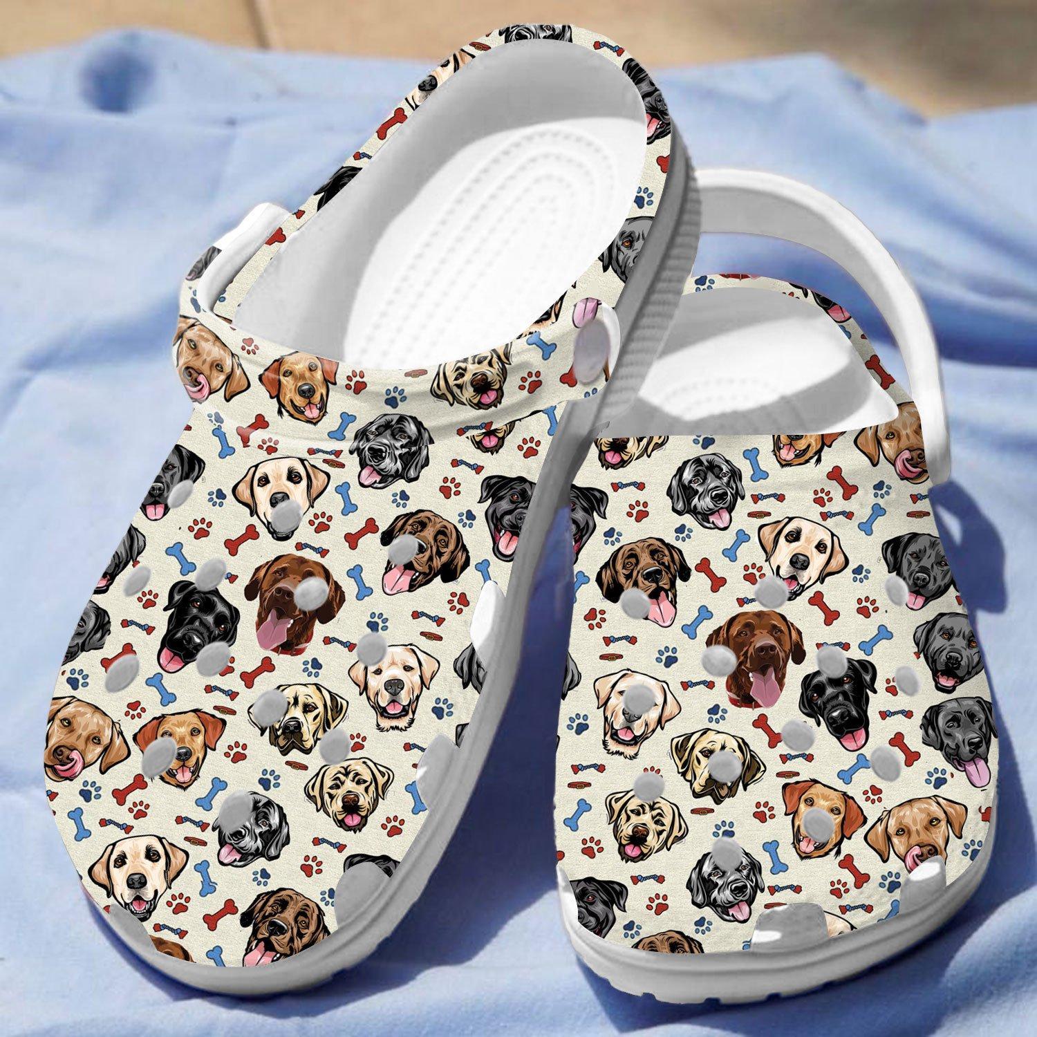 Merchidea Labrador Retriever Dog Crocs Crocband Clogs Shoes Comfortable For Men Women and Kids