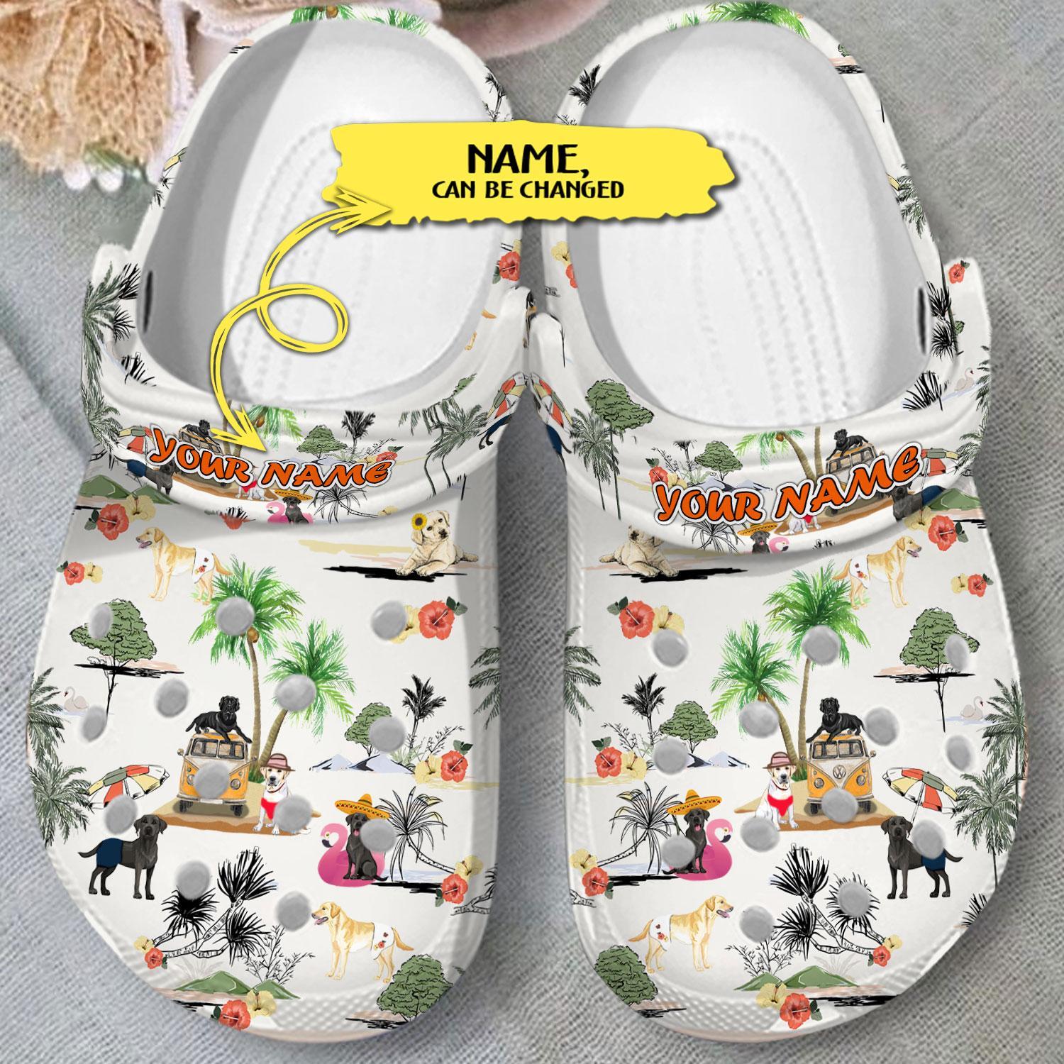 Merchidea Labrador Retriever Dog Crocs Crocband Clogs Shoes Comfortable For Men Women and Kids