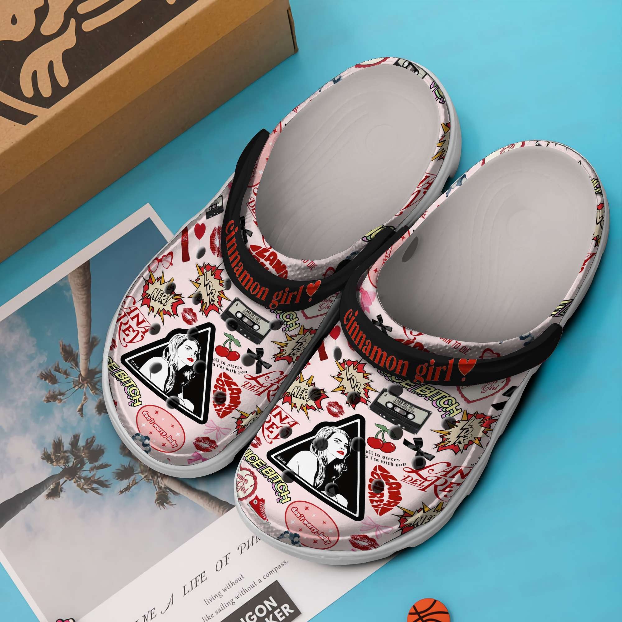 Merchidea Lana Del Rey Music Crocs Crocband Clogs Shoes Comfortable For Men Women and Kids