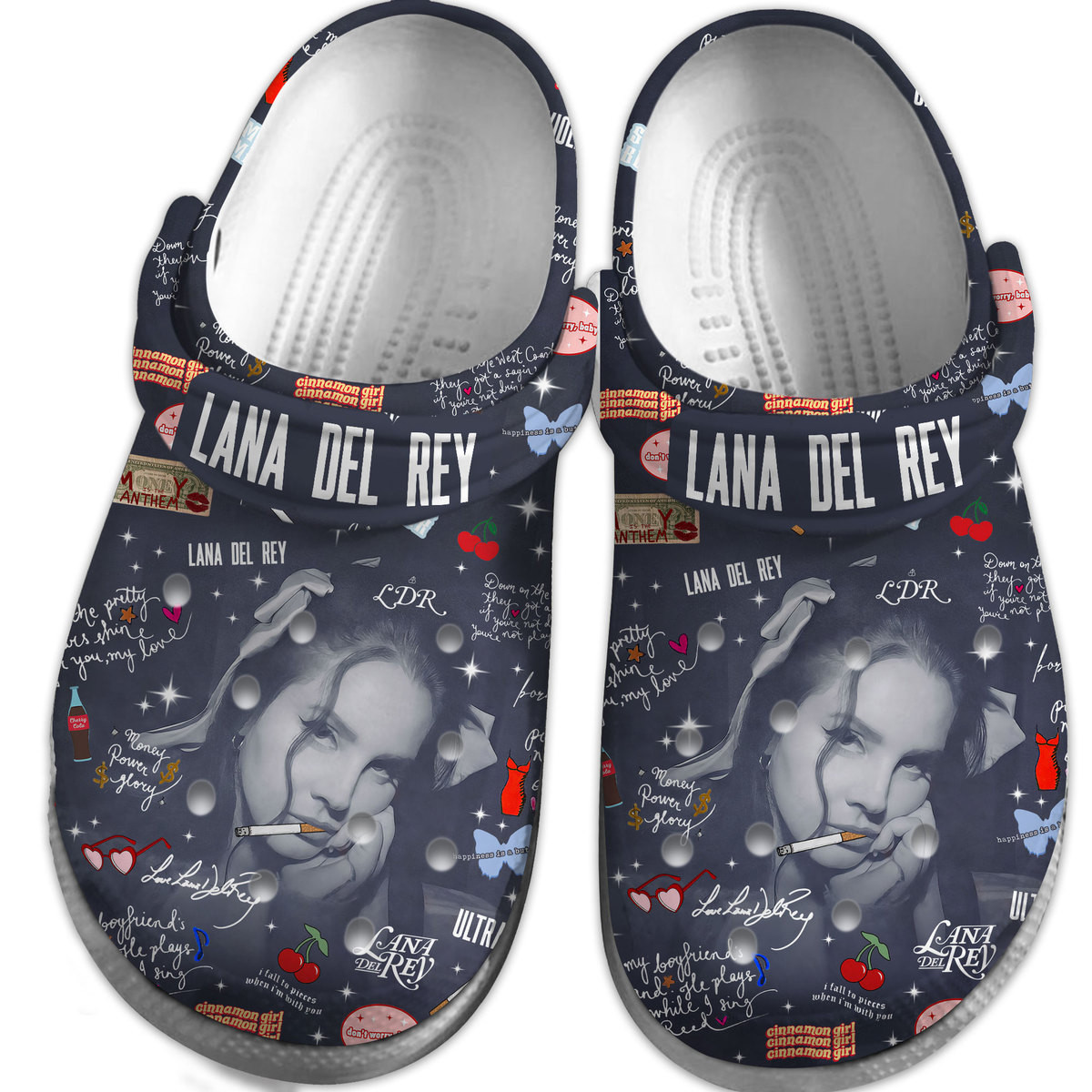 Merchidea Lana Del Rey Music Crocs Crocband Clogs Shoes Comfortable For Men Women and Kids