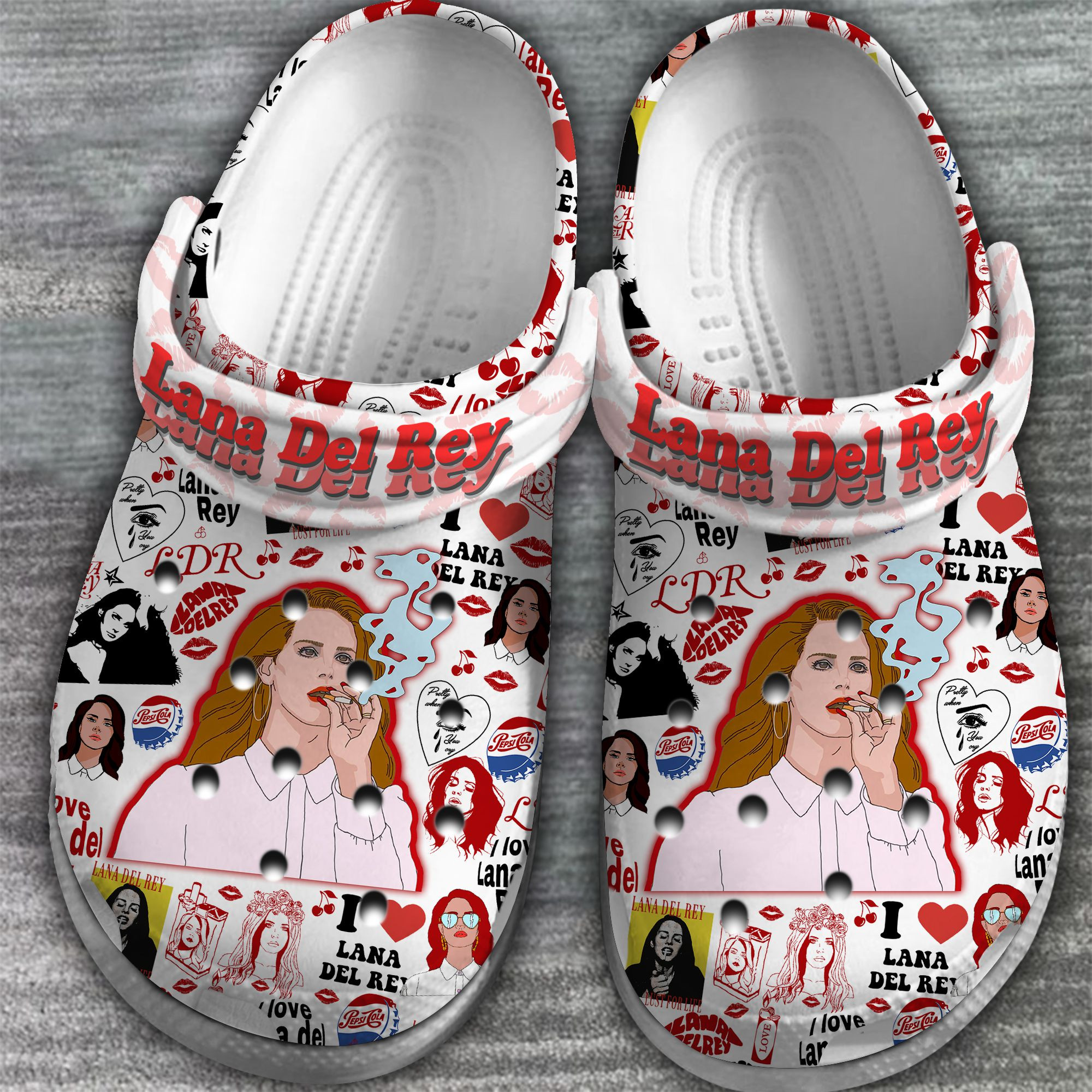 Merchidea Lana Del Rey Music Crocs Crocband Clogs Shoes Comfortable For Men Women and Kids