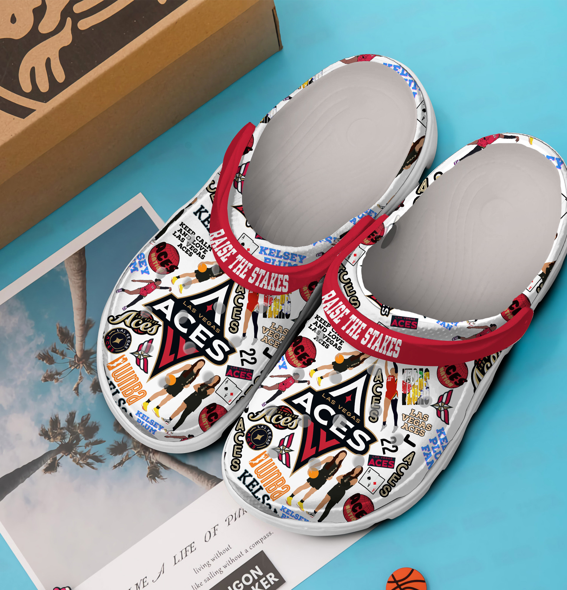 Merchidea Las Vegas Aces NBA Sport Crocs Crocband Clogs Shoes Comfortable For Men Women and Kids