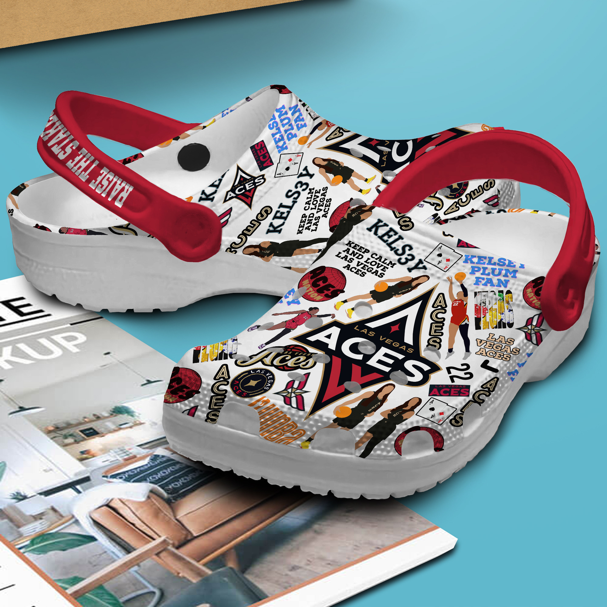 Merchidea Las Vegas Aces NBA Sport Crocs Crocband Clogs Shoes Comfortable For Men Women and Kids