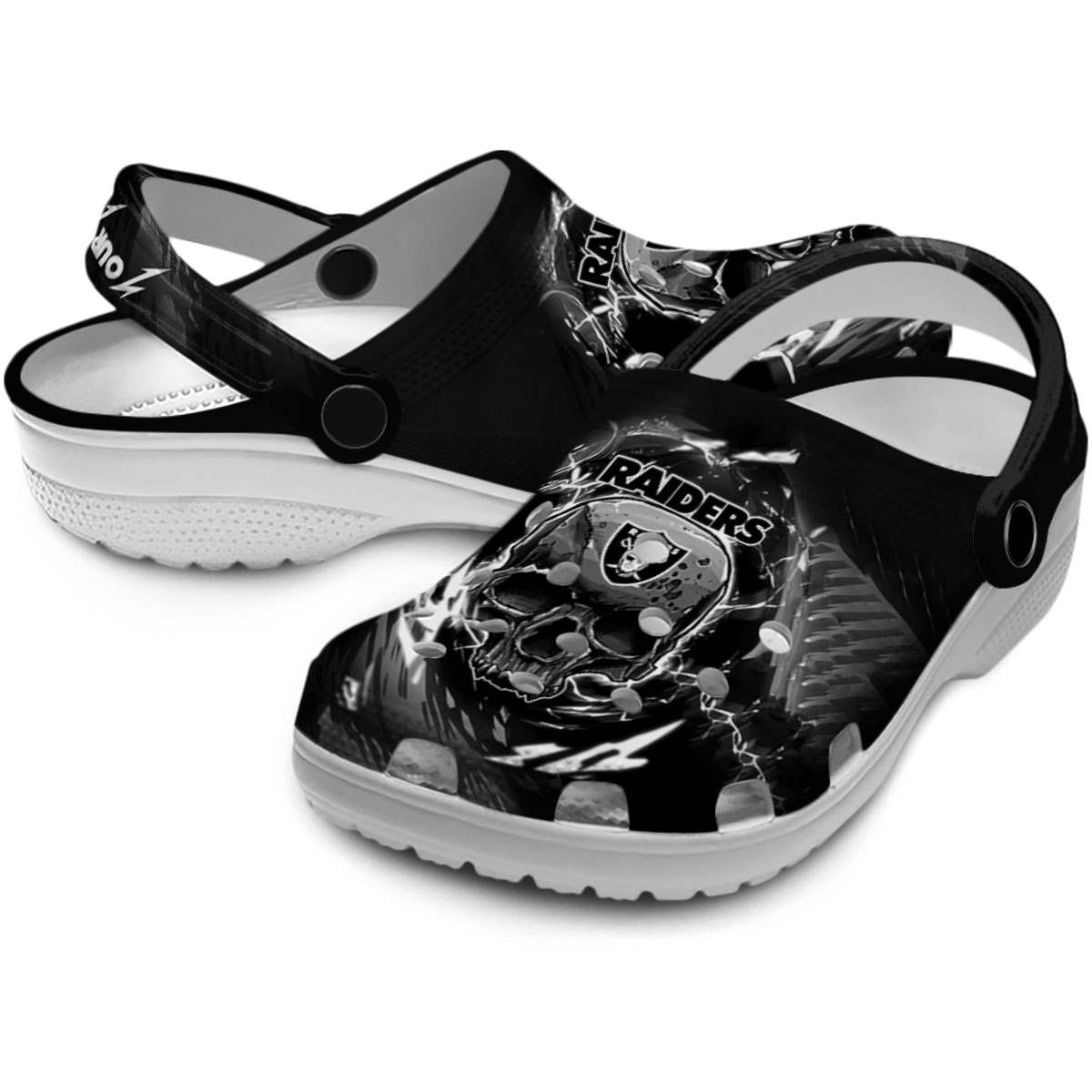 Merchidea Las Vegas Raiders NFL Sport Crocs Crocband Clogs Shoes Comfortable For Men Women and Kids