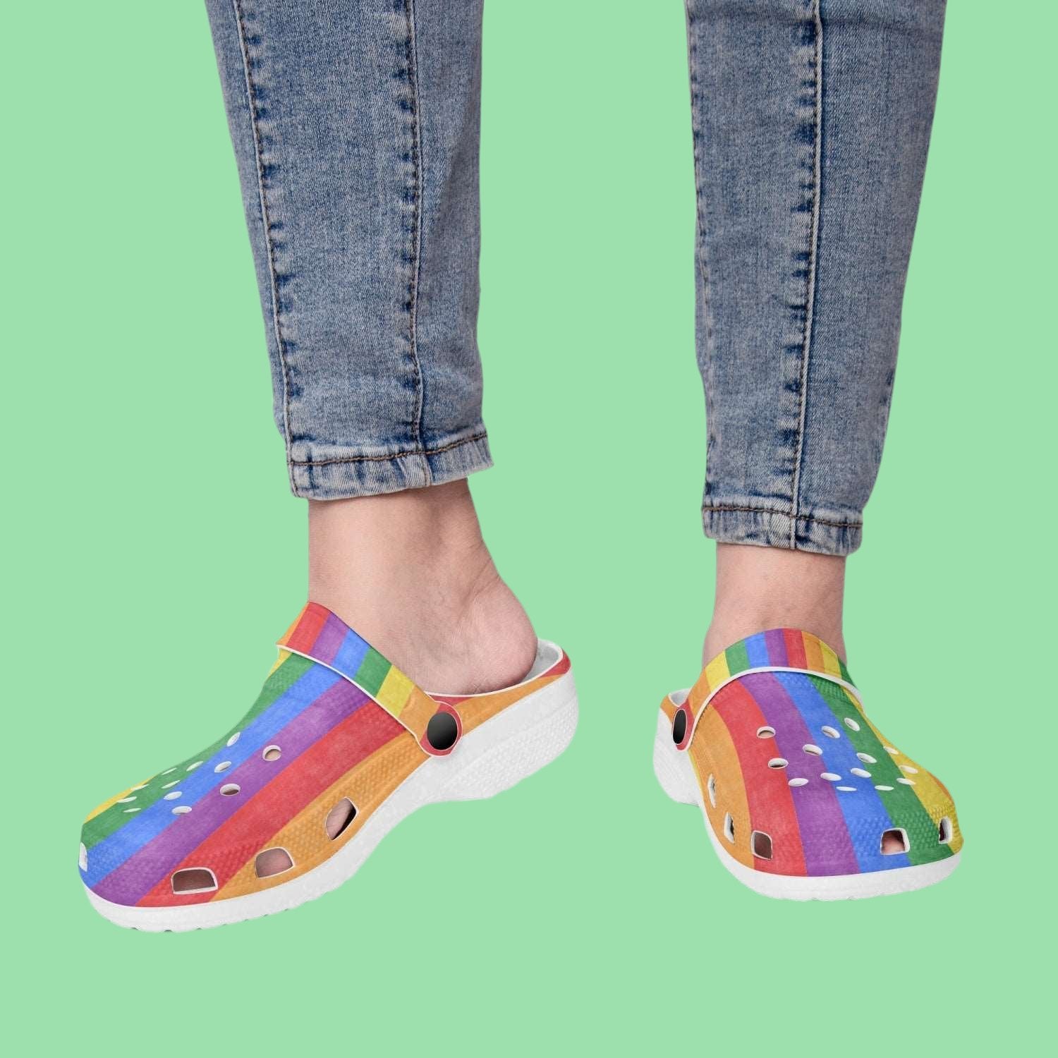 Merchidea LGBT Pride Month Crocs Crocband Clogs Shoes Custom Name For Men Women and Kids